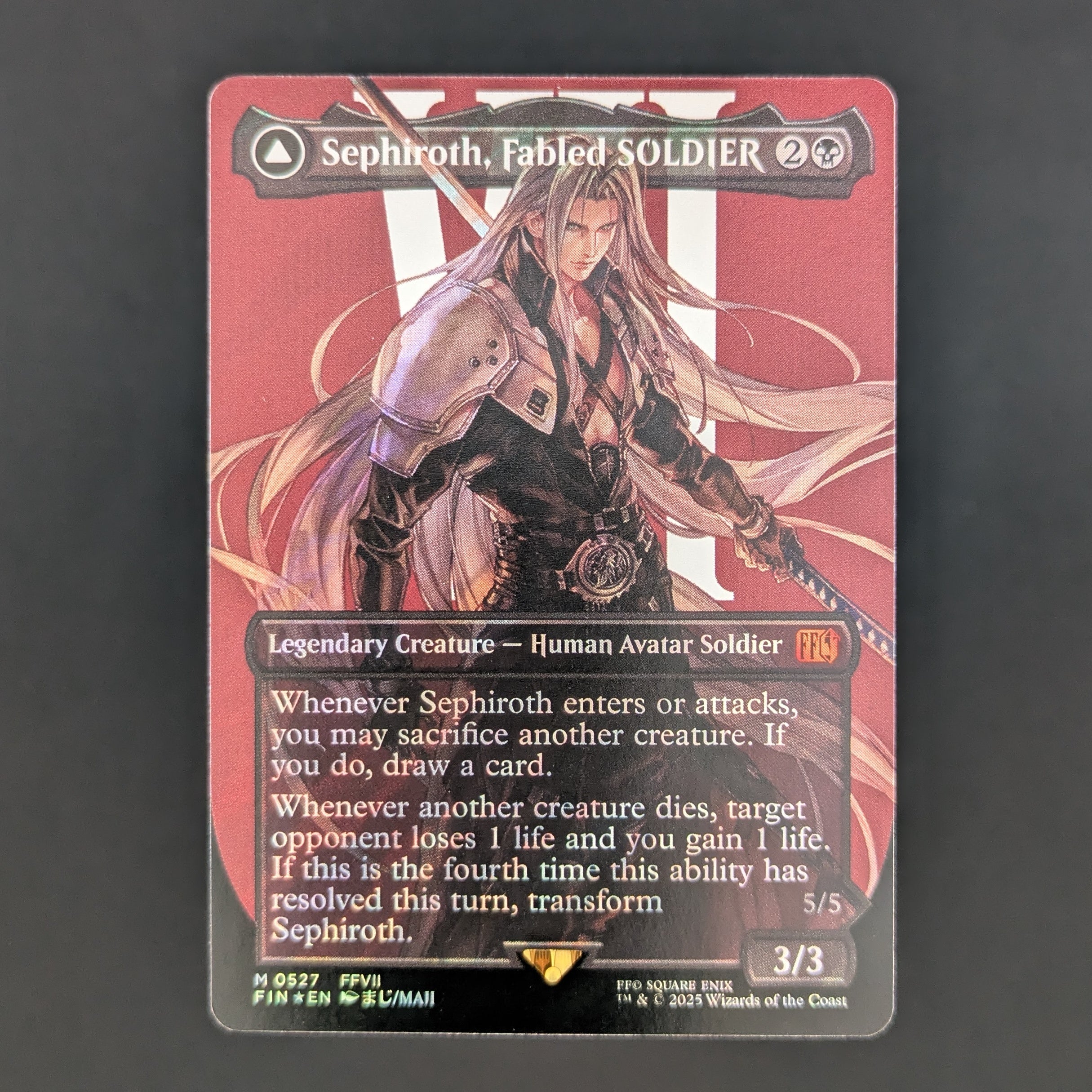 [FOIL] Sephiroth, Fabled SOLDIER (Borderless) (Surge Foil) - FINAL FANTASY: Extras - English - NM