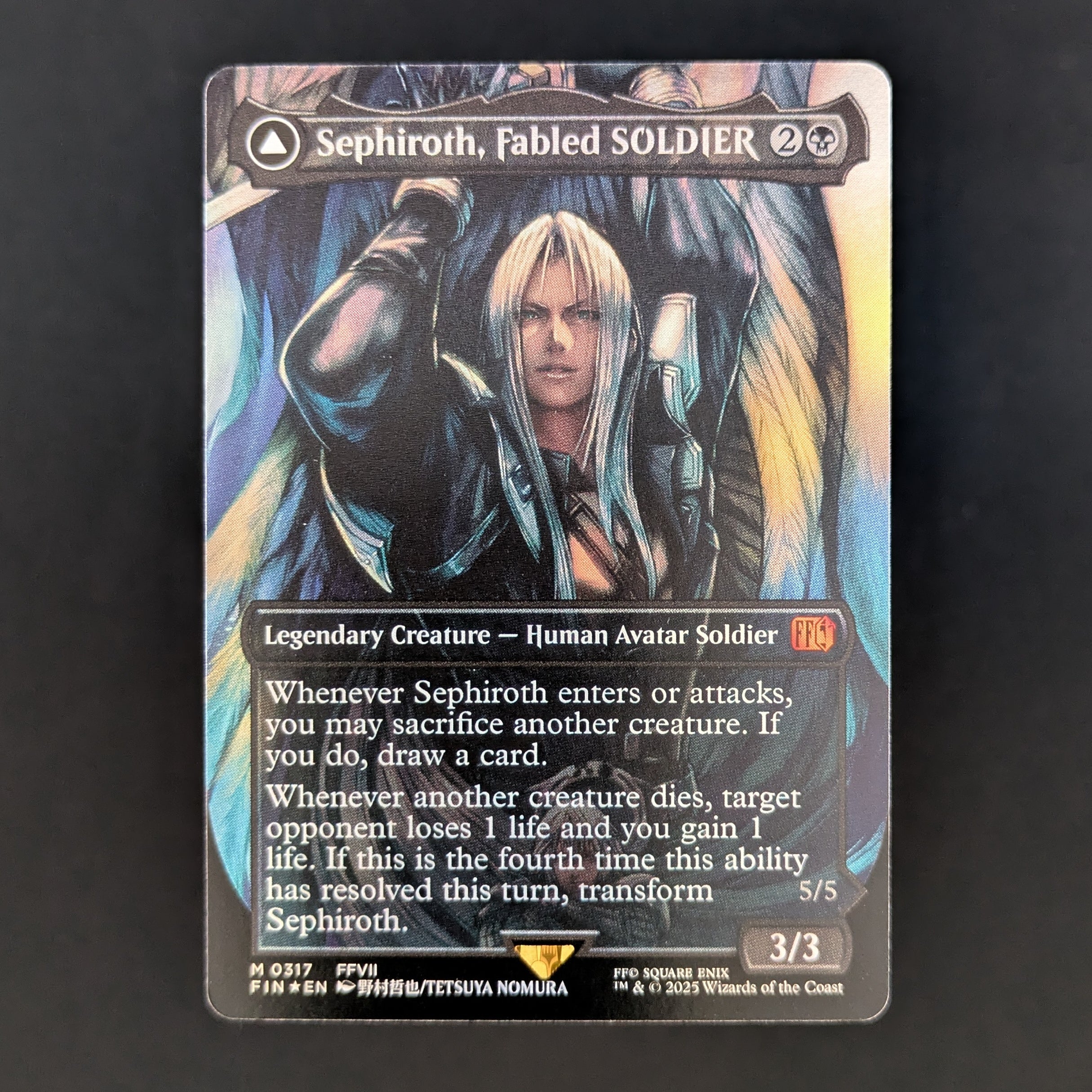 [FOIL] Sephiroth, Fabled SOLDIER (0317) (Borderless) - FINAL FANTASY: Extras - English - NM