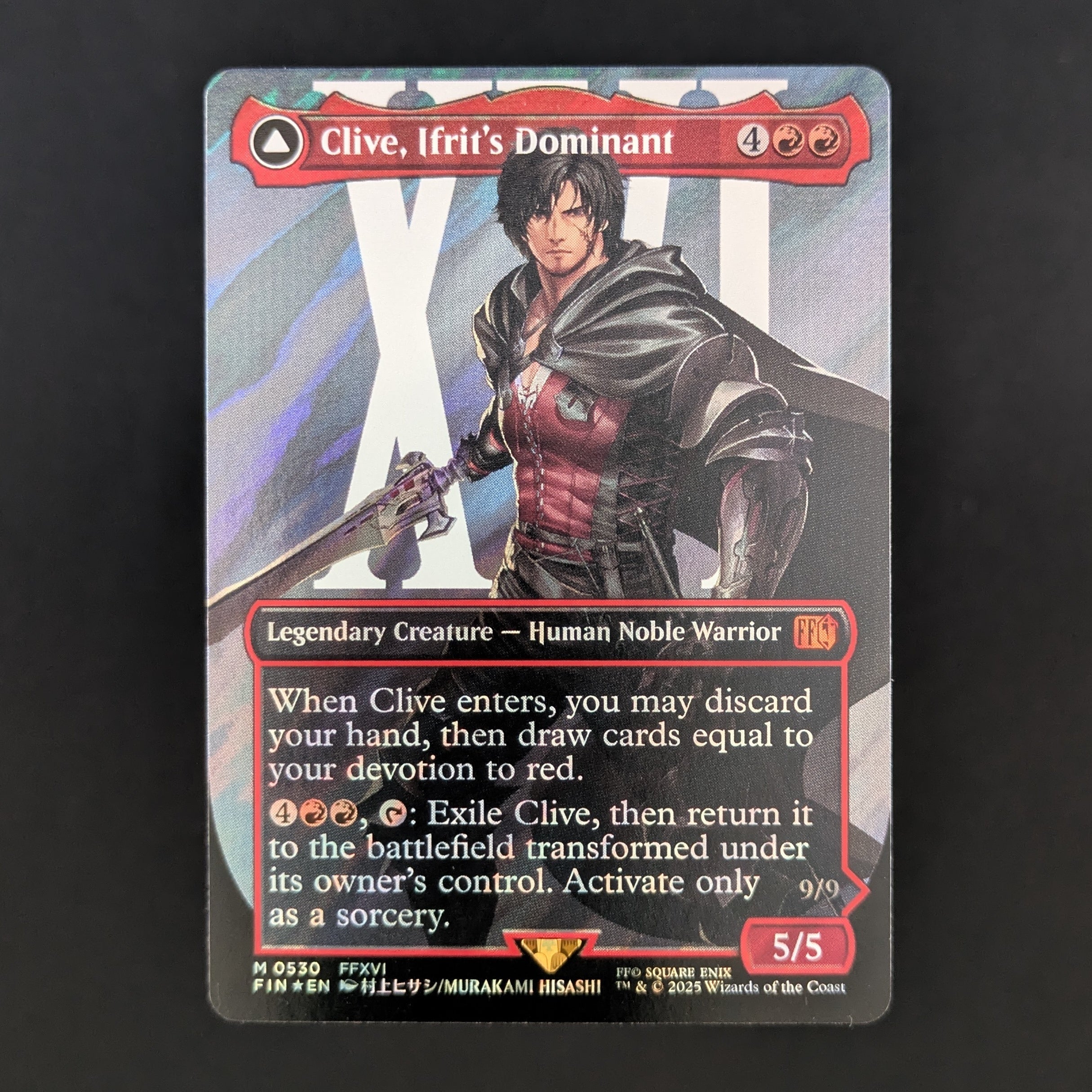 [FOIL] Clive, Ifrit's Dominant (Borderless) (Surge Foil) (0530) - FINAL FANTASY: Extras - English - NM