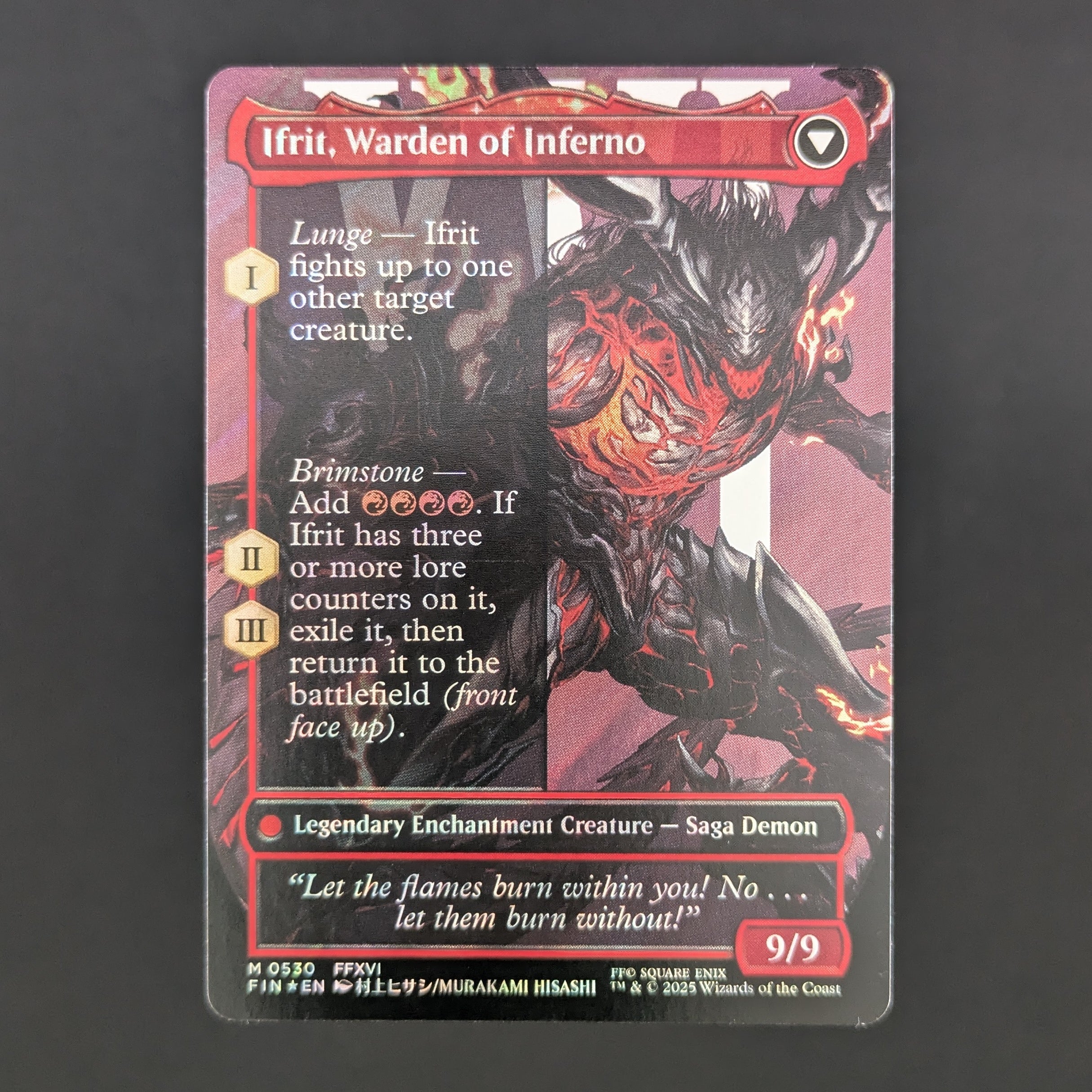 [FOIL] Clive, Ifrit's Dominant (Borderless) (Surge Foil) (0530) - FINAL FANTASY: Extras - English - NM