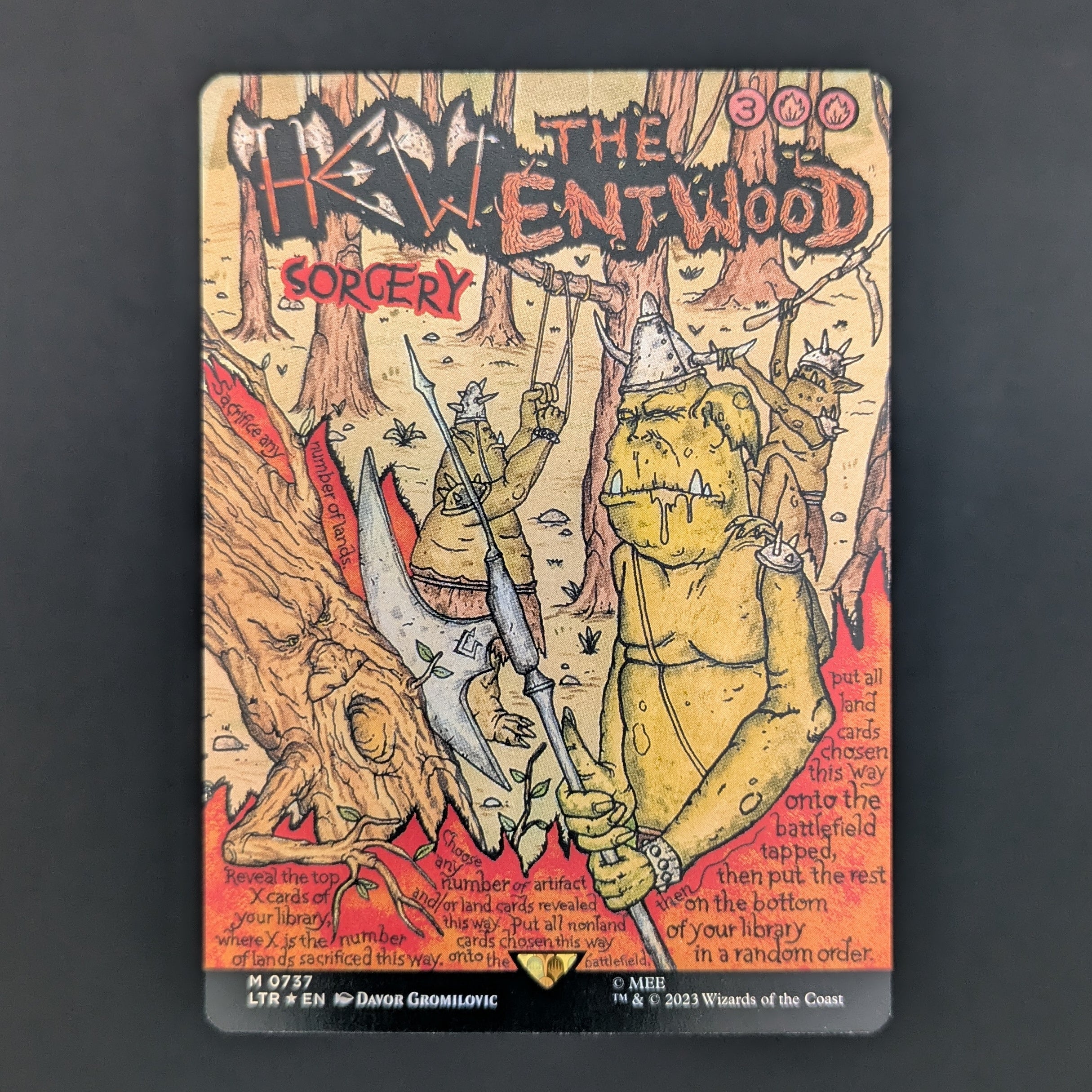 [FOIL] Hew the Entwood (Borderless Poster) - The Lord of the Rings: Tales of Middle-earth Holiday Release - English - NM