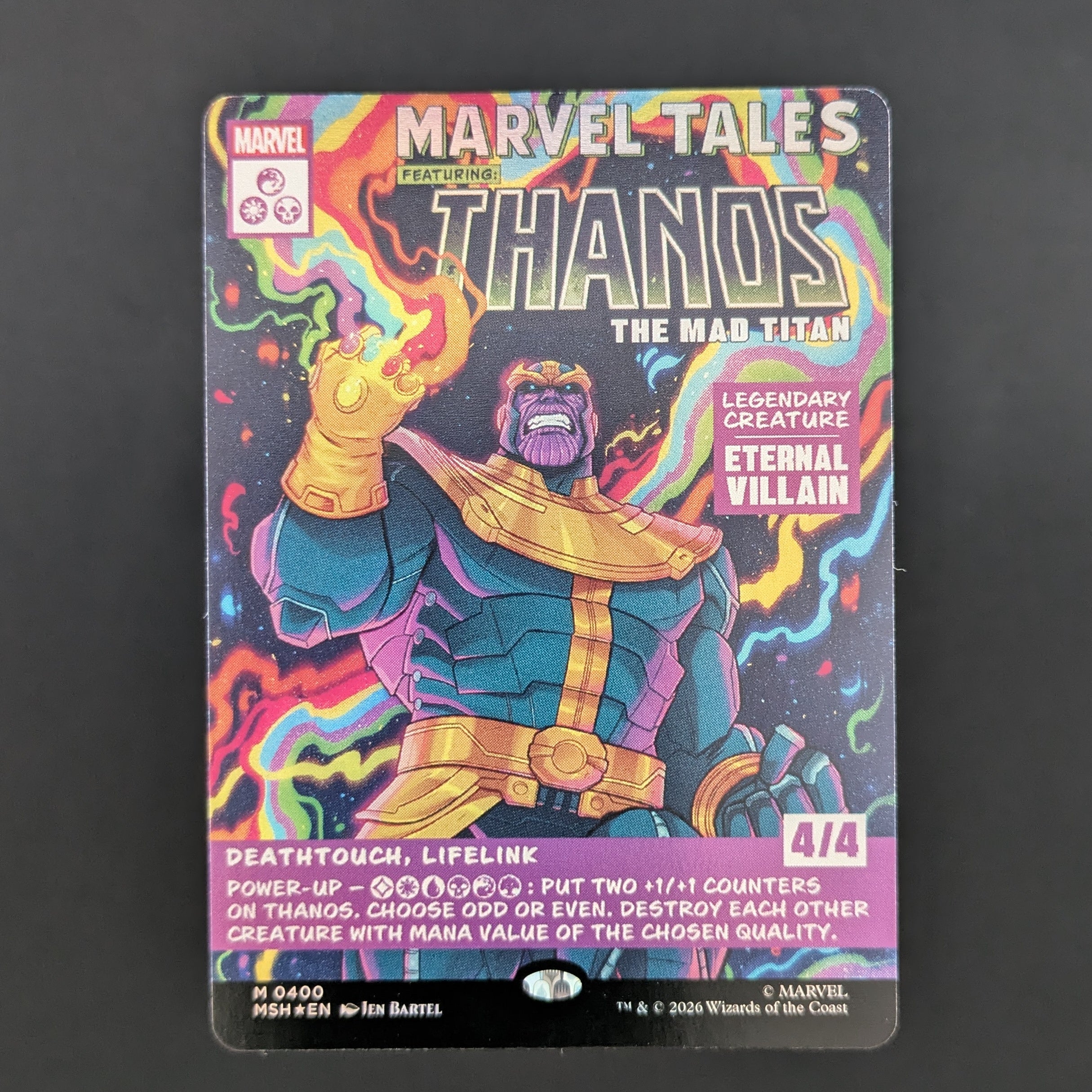 [FOIL] Thanos, The Mad Titan (Borderless) (0400) - Marvel Super Heroes: Extras - English - NM