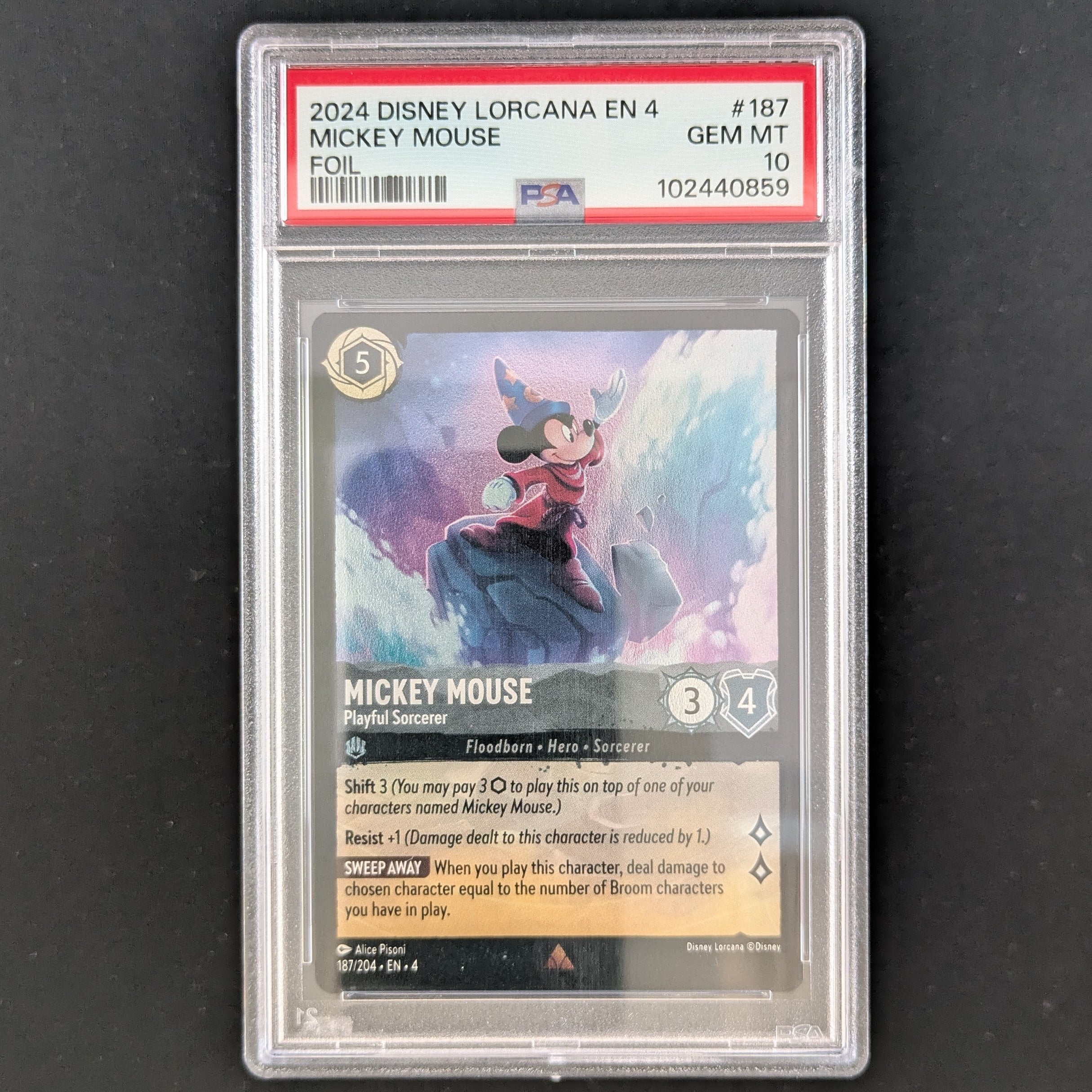 Mickey Mouse - Playful Sorcerer (V.1) - Ursula's Return - PSA 10 - Foil