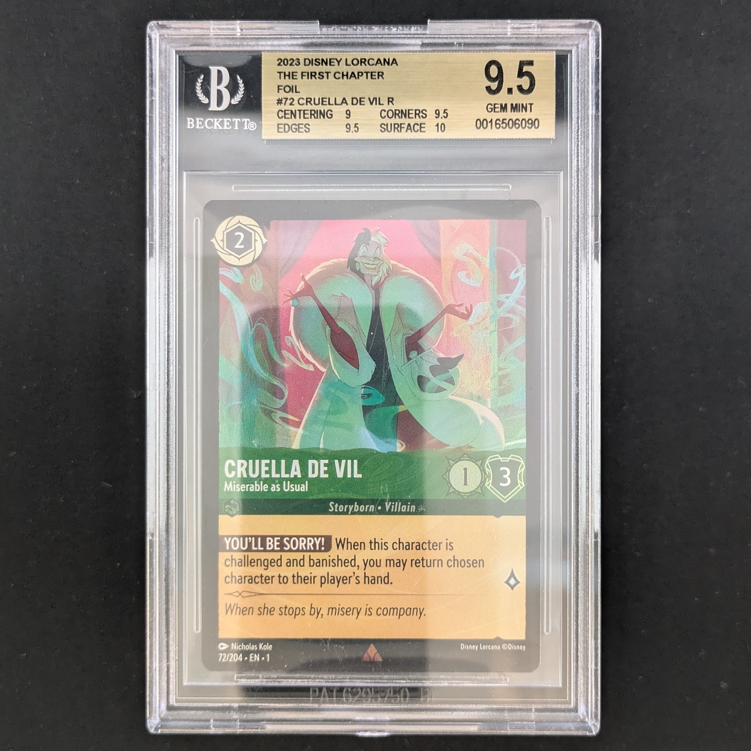 Cruella De Vil - Miserable As Usual (V.1) - The First Chapter - BGS 9.5 - Foil