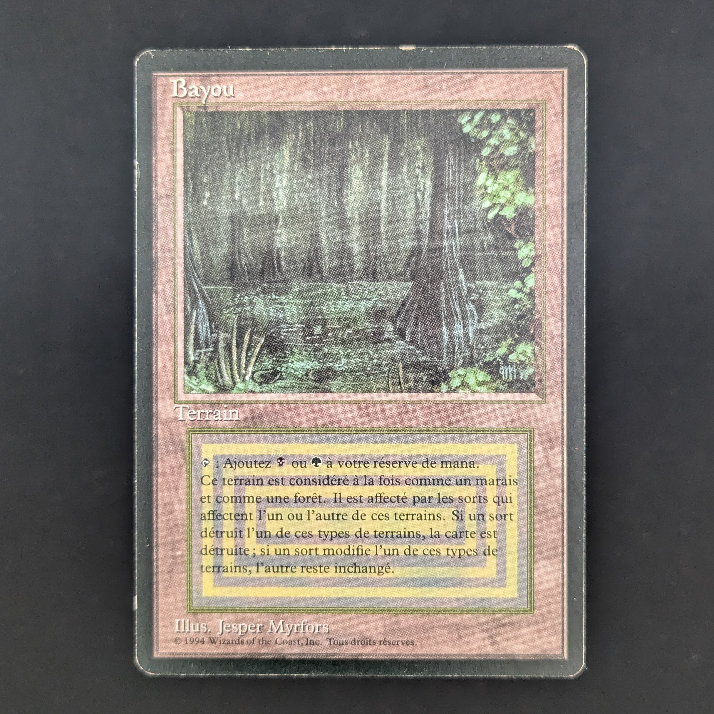 MTG Singles - Bayou - Foreign Black Bordered - French - LP - BENT - 35268