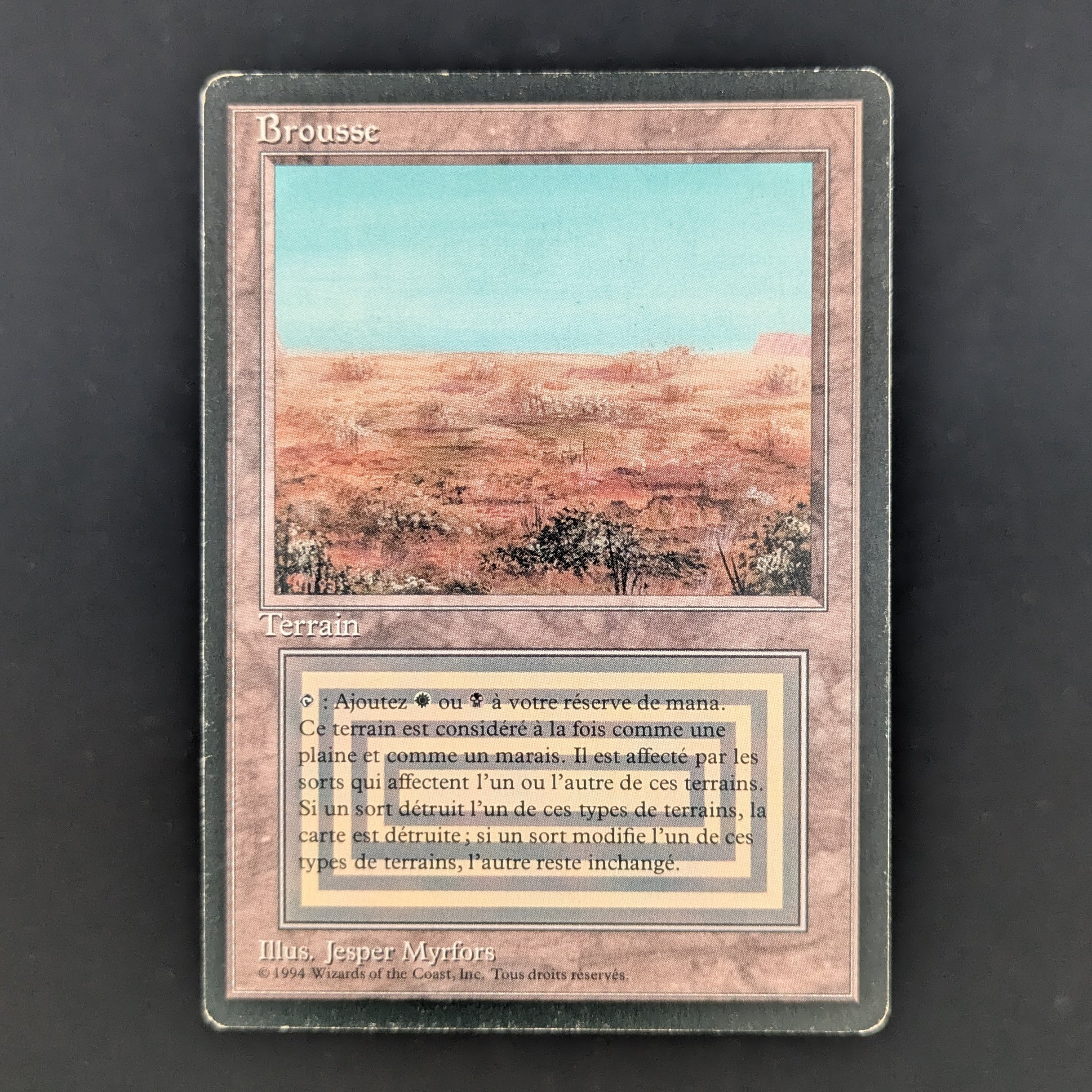 MTG Singles - Scrubland - Foreign Black Bordered - French - LP - INKED - 35281