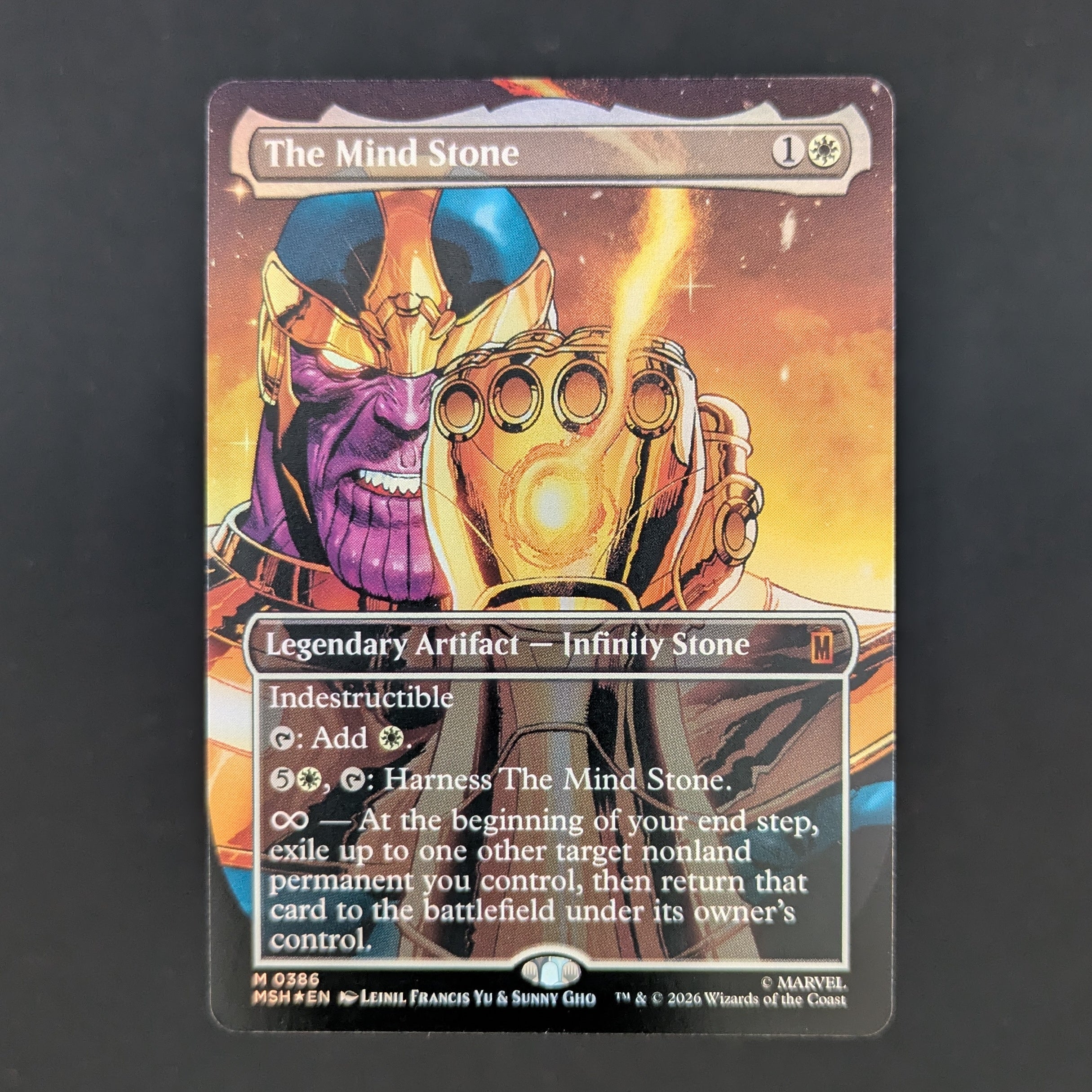 [FOIL] The Mind Stone (Borderless) - Marvel Super Heroes: Extras - English - NM