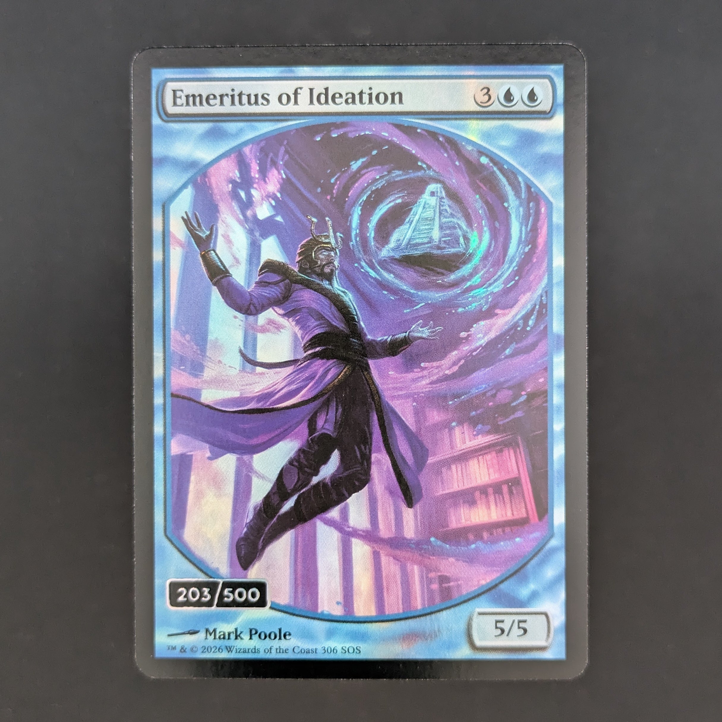 [FOIL] Emeritus of Ideation (Retro Frame) (Serial Numbered) (Double Rainbow Foil) - Secrets of Strixhaven: Extras - English - NM - 203/500