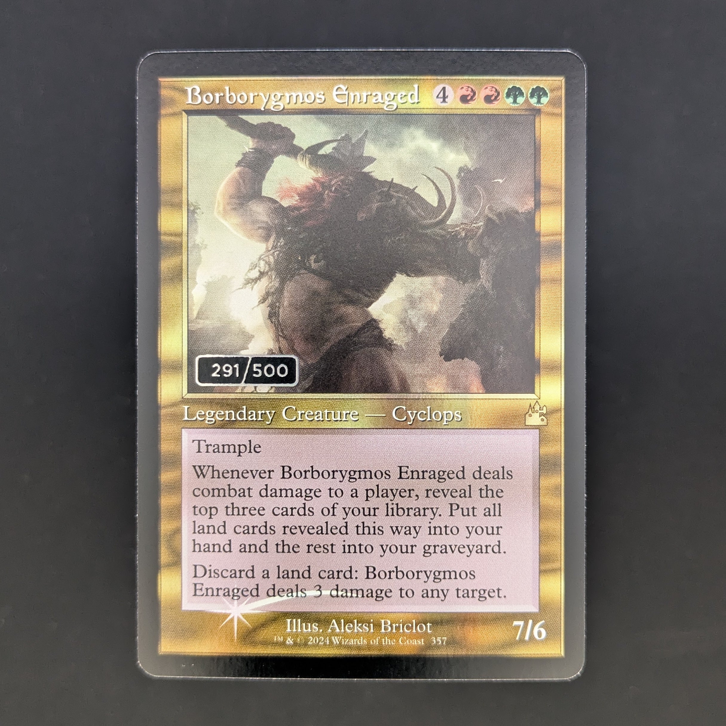 [FOIL] Borborygmos Enraged (Retro Frame) (Serial Numbered) - Ravnica Remastered: Extras - English - NM - 291/500