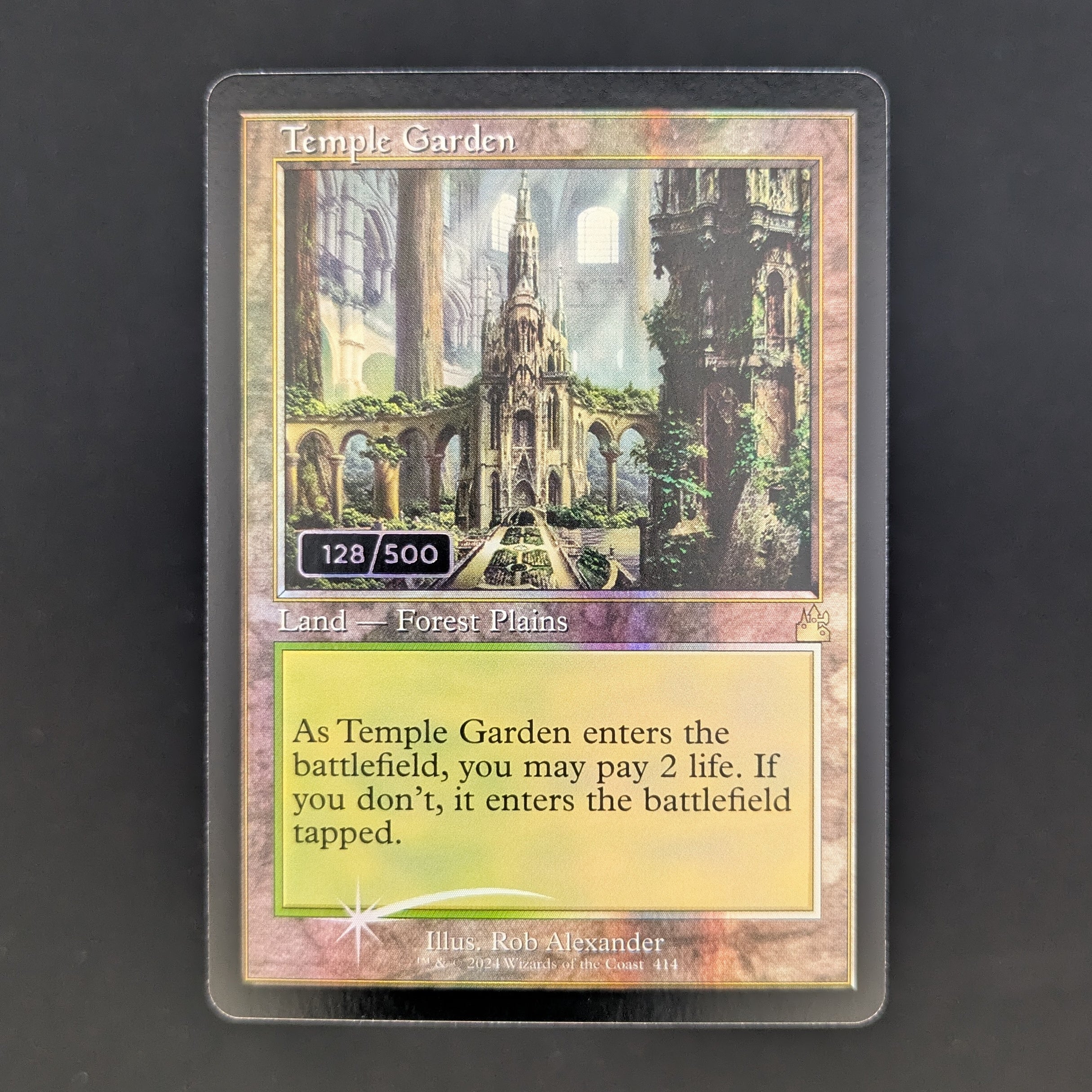 [FOIL] Temple Garden (Retro Frame) (Serial Numbered) - Ravnica Remastered: Extras - English - NM - 128/500
