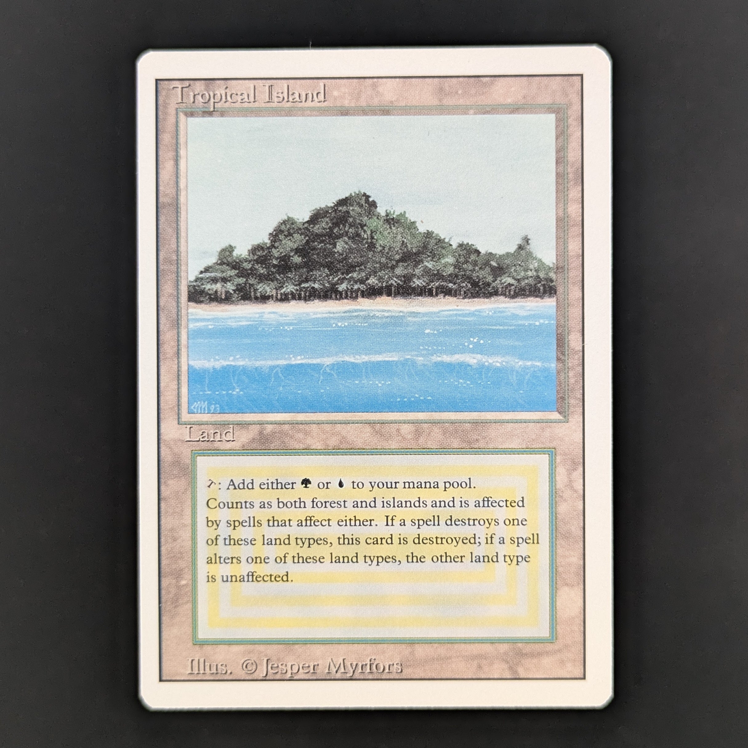 MTG Singles - Tropical Island - Revised - GD - PRESSURE MARK - 35557