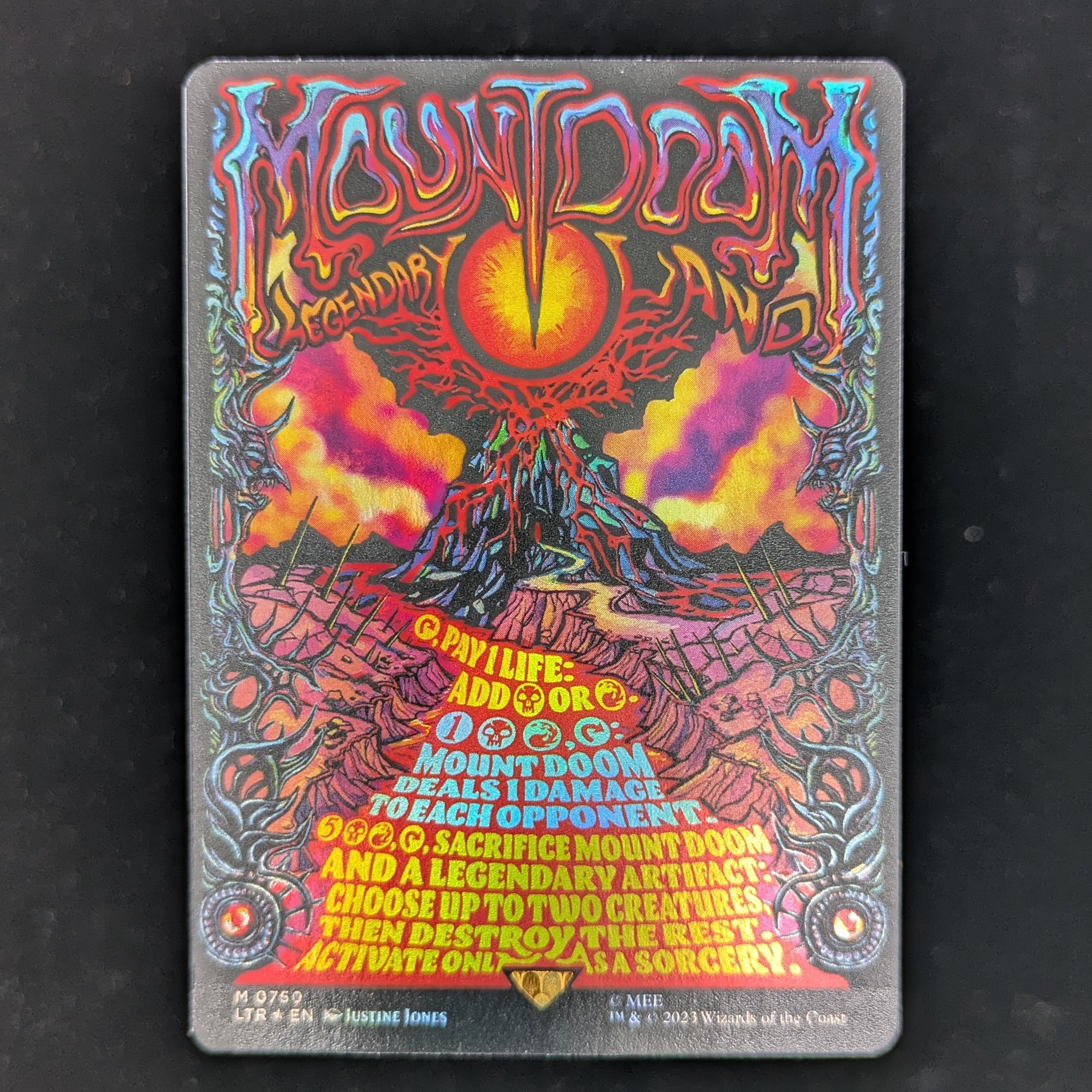 [FOIL] Mount Doom (Borderless Poster) - The Lord of the Rings: Tales of Middle-earth Holiday Release - English - NM
