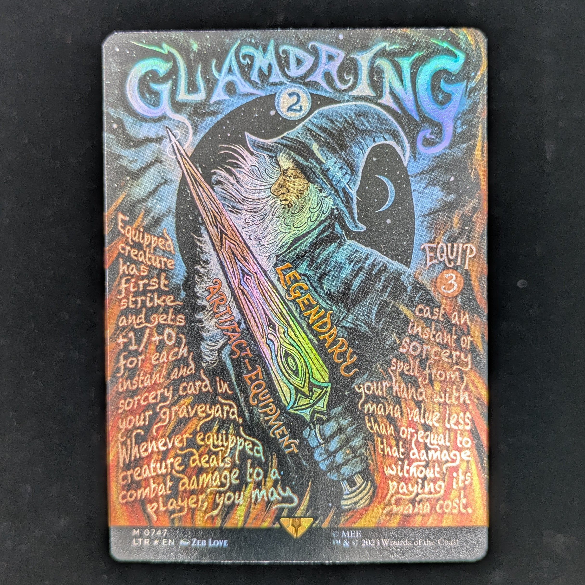[FOIL] Glamdring (Borderless Poster) - The Lord of the Rings: Tales of Middle-earth Holiday Release - English - NM