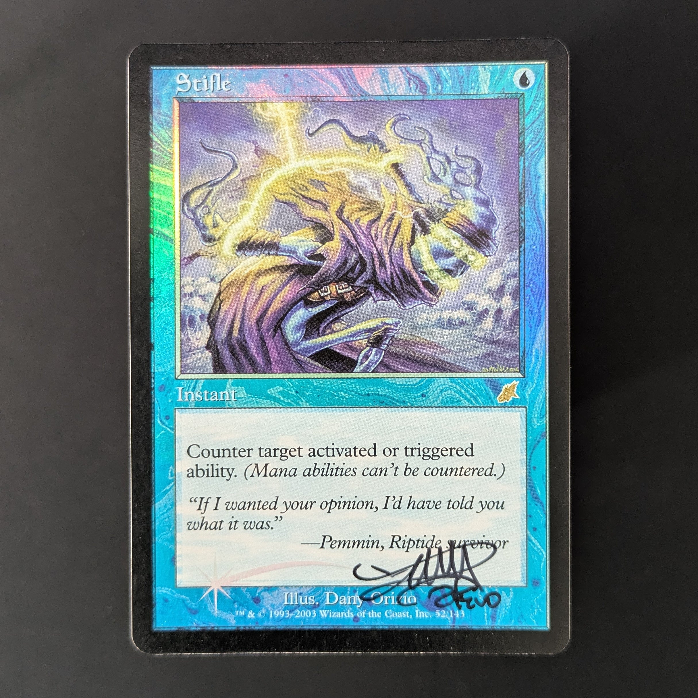 MTG Singles - [FOIL] Stifle - Scourge - English - EX - SIGNED - 