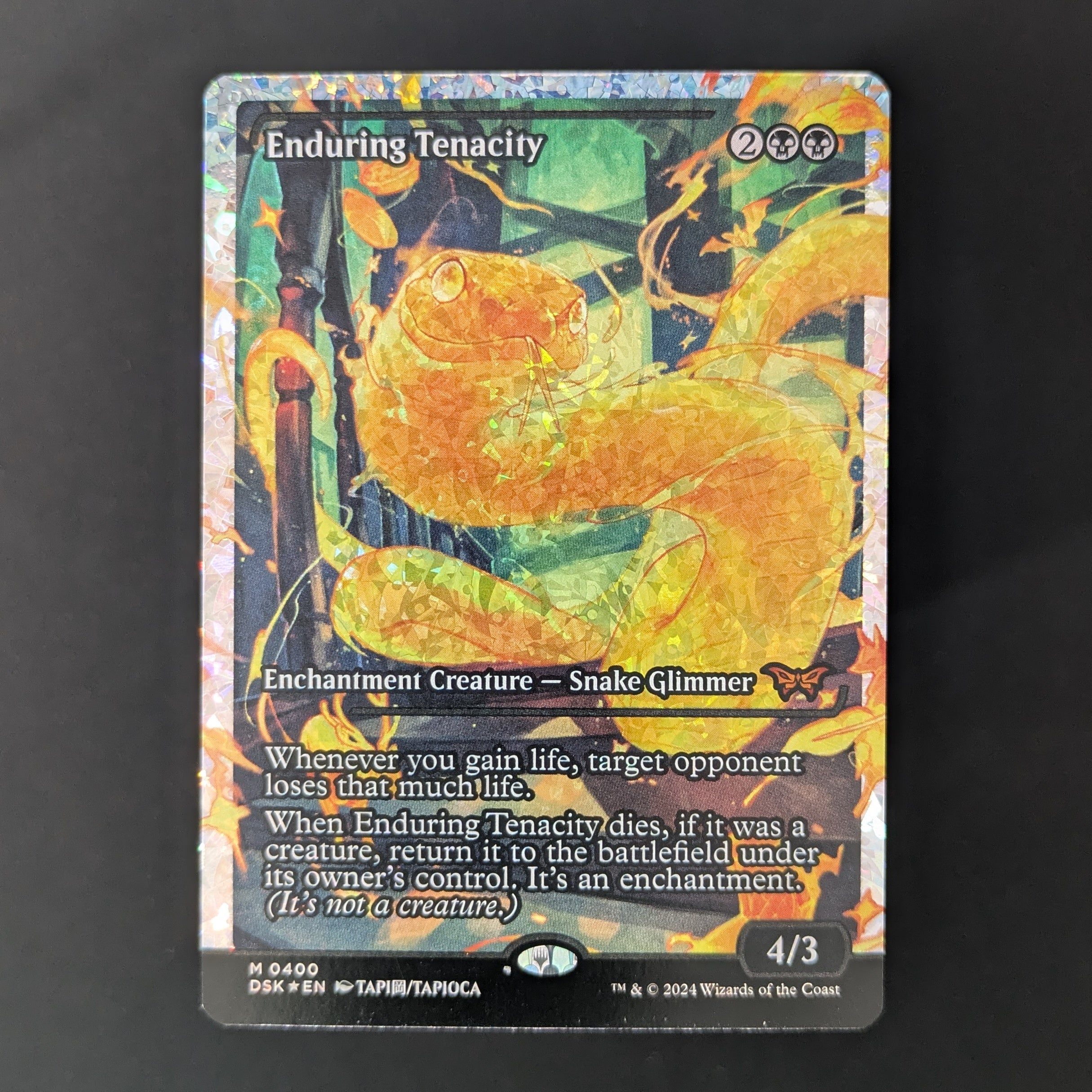 MTG Singles - [FOIL] Enduring Tenacity (Showcase) (Fracture Foil) - Duskmourn: House of Horror: Extras - English - NM - 