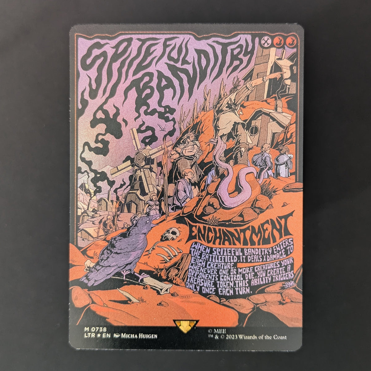 MTG Singles - [FOIL] Spiteful Banditry (Borderless Poster) - The Lord of the Rings: Tales of Middle-earth Holiday Release - English - NM - 