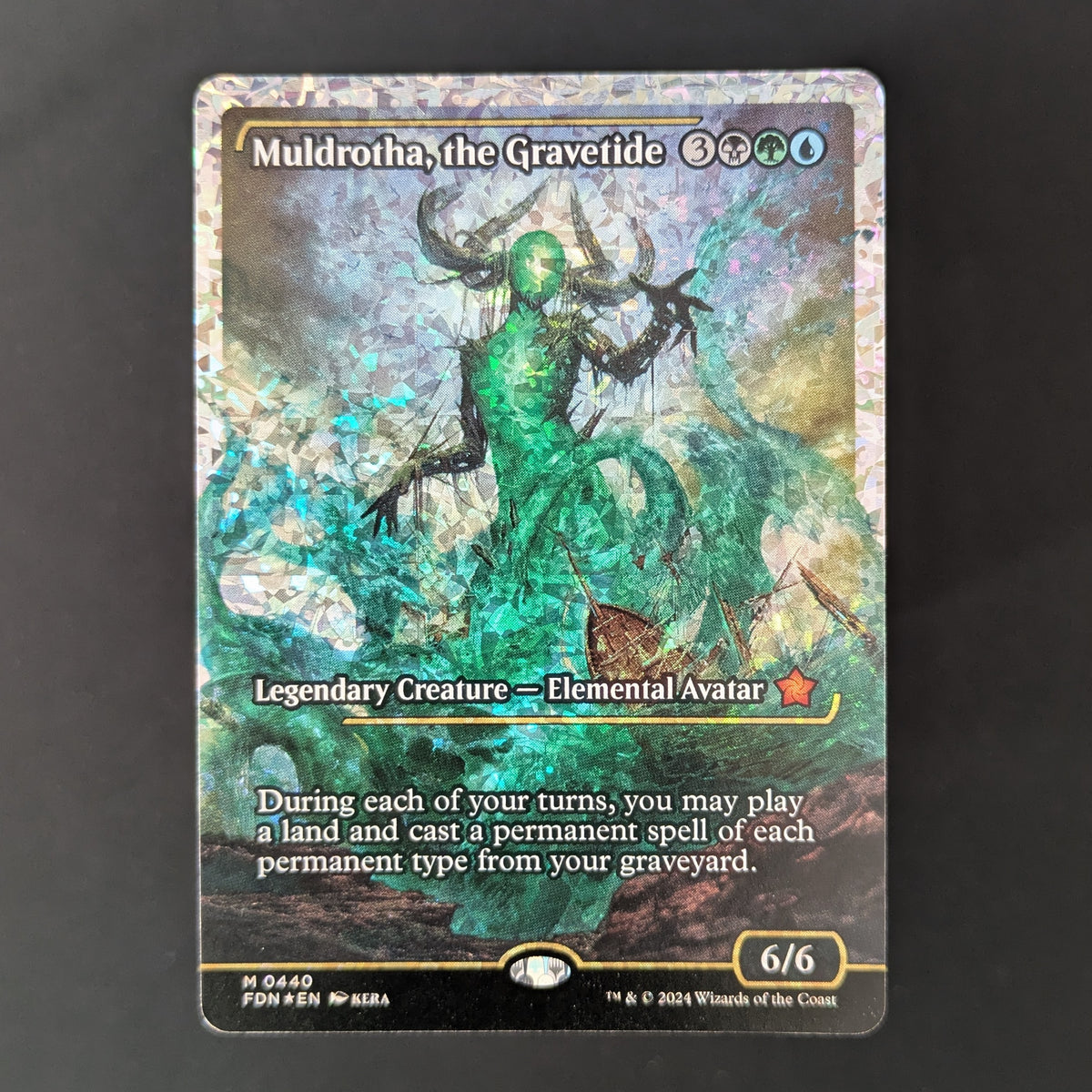 MTG Singles - [FOIL] Muldrotha, the Gravetide (Showcase) (Fracture Foil) - Magic: The Gathering Foundations: Extras - English - NM - 