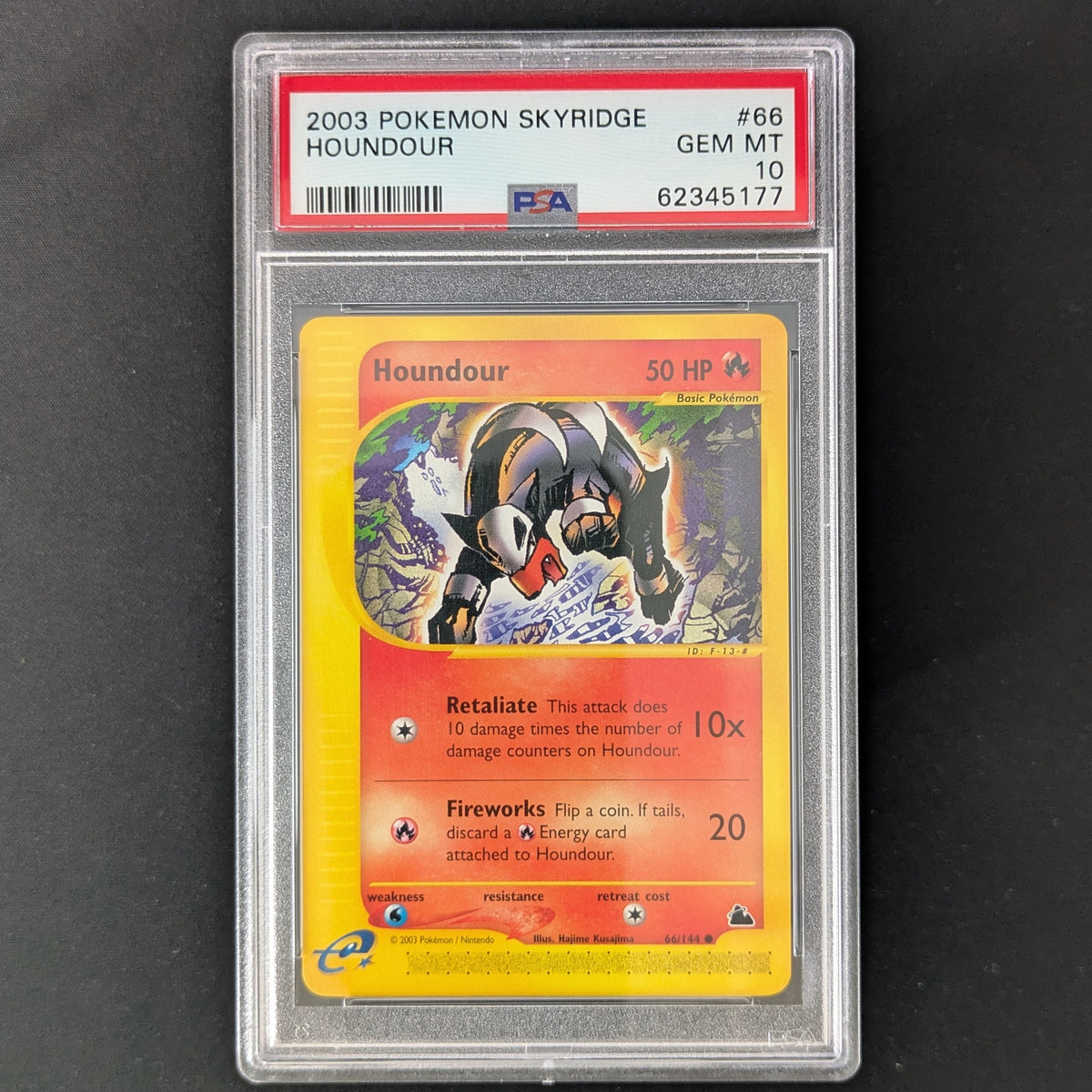 PTCG Singles - Houndour (SK 66) - Skyridge - English - PSA 10 - 