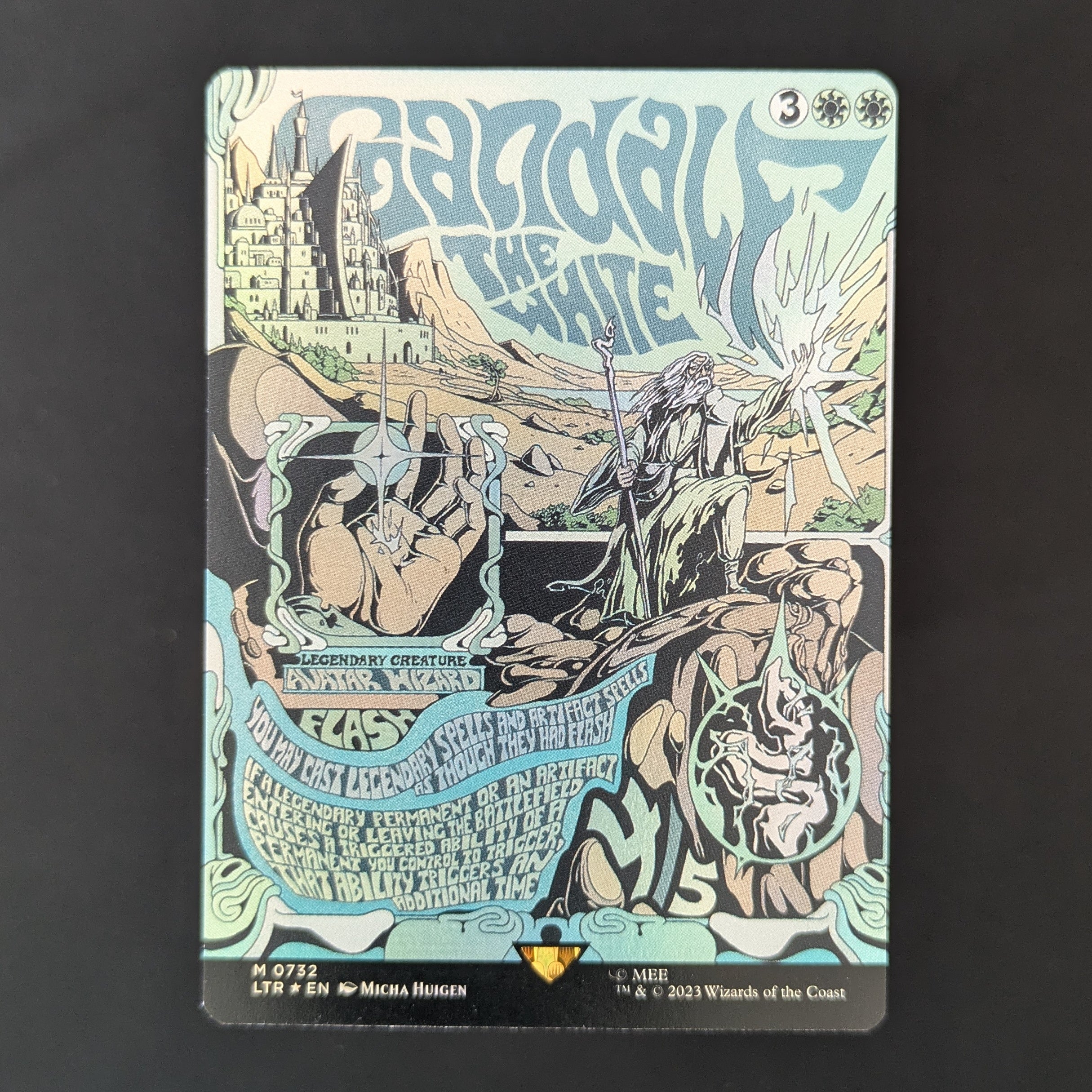 [FOIL] Gandalf the White (Borderless Poster) - The Lord of the Rings: Tales of Middle-earth Holiday Release - English - NM