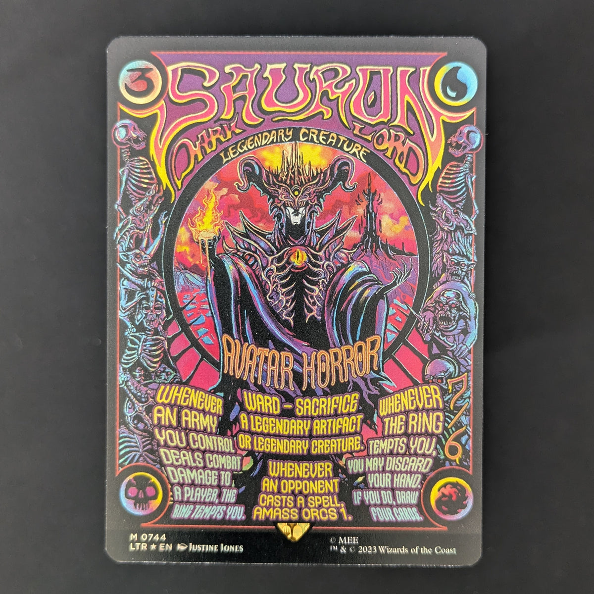 [FOIL] Sauron, the Dark Lord (Borderless Poster) - The Lord of the Rings: Tales of Middle-earth Holiday Release - English - NM