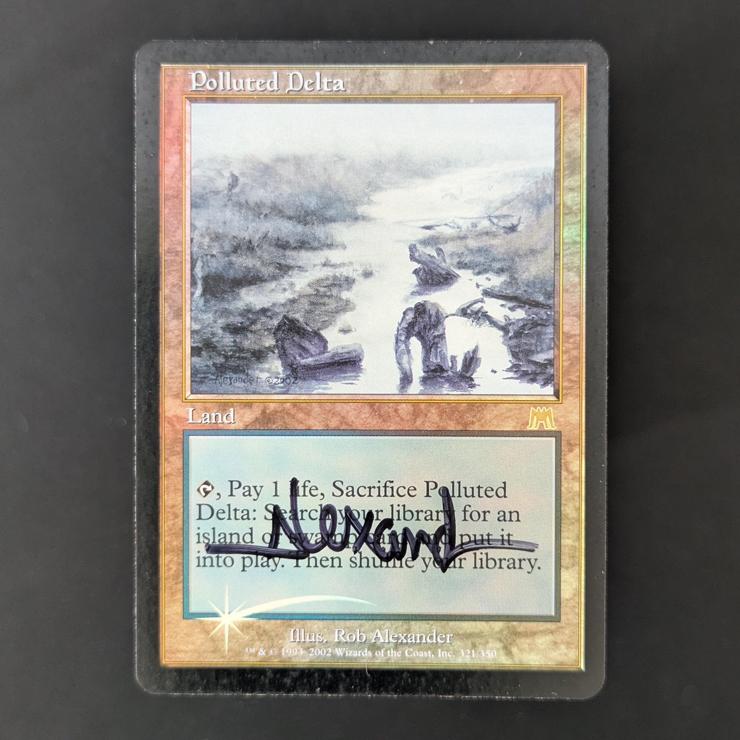 [FOIL] Polluted Delta - Onslaught - English - EX - SIGNED