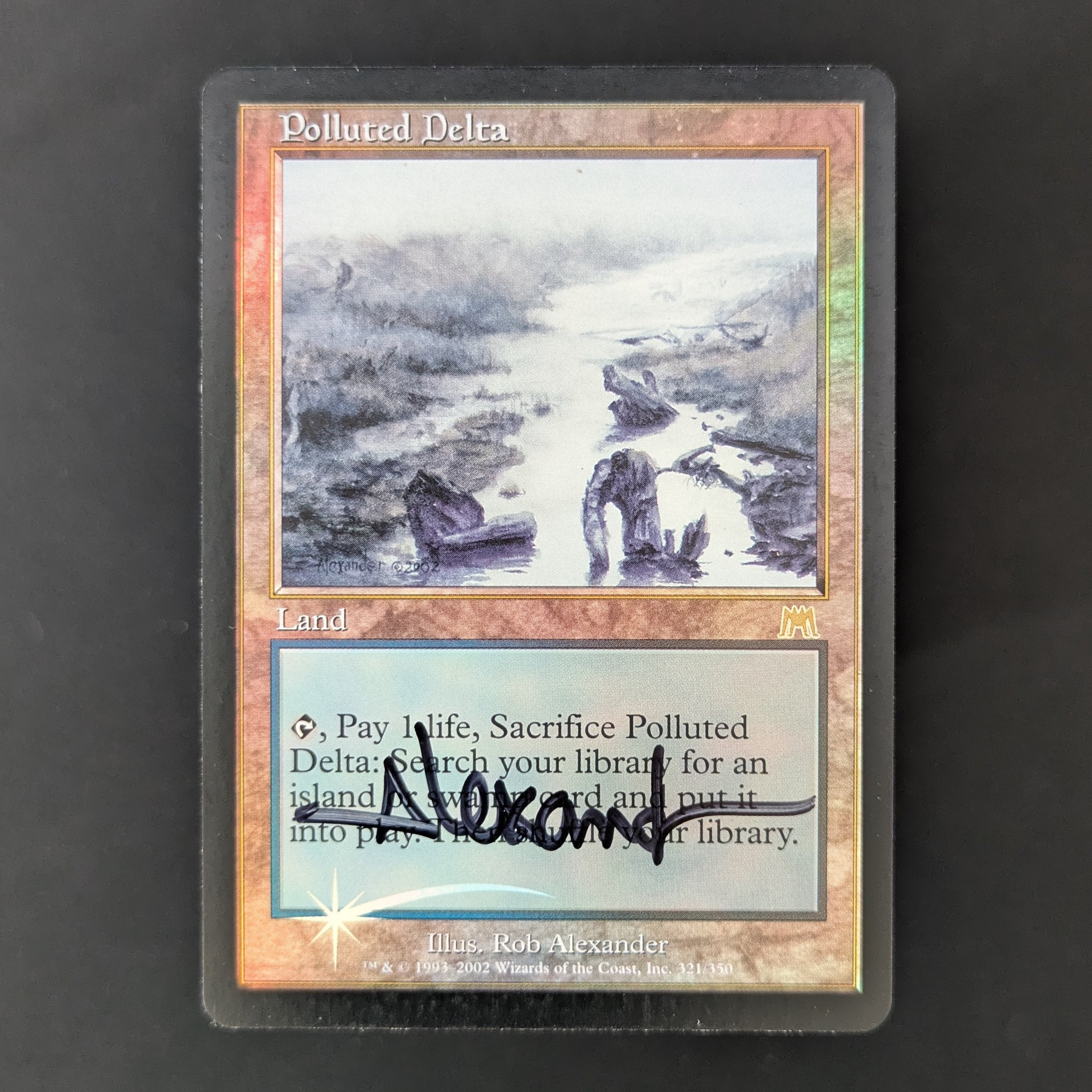 [FOIL] Polluted Delta - Onslaught - English - GD - SIGNED