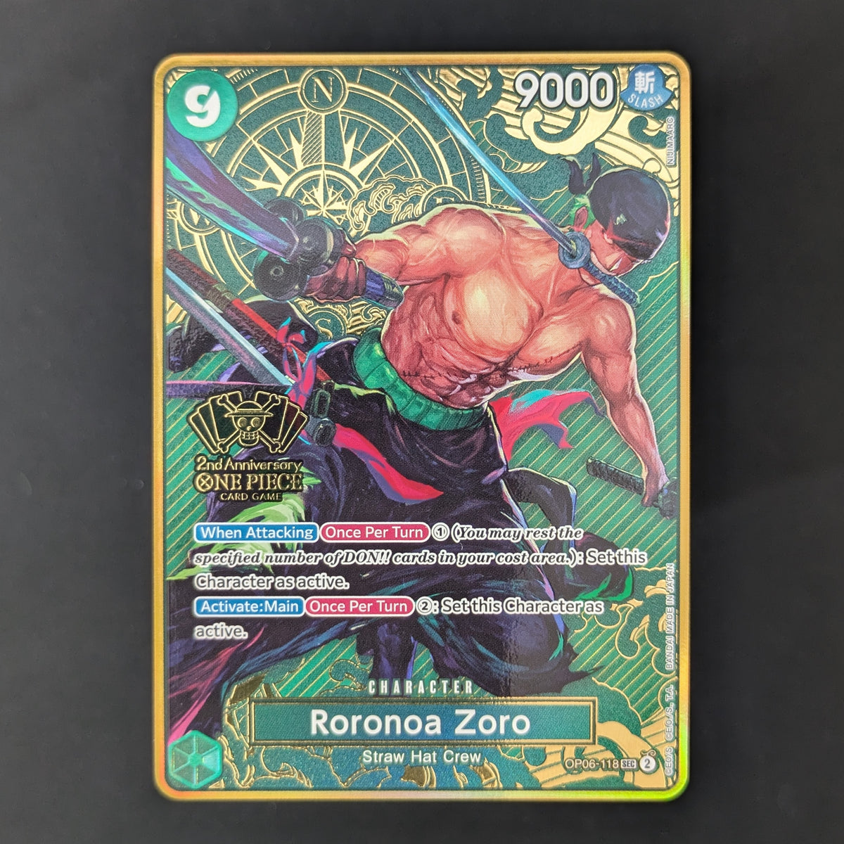 Roronoa Zoro (OP06-118) - Premium Bandai Products - English - NM