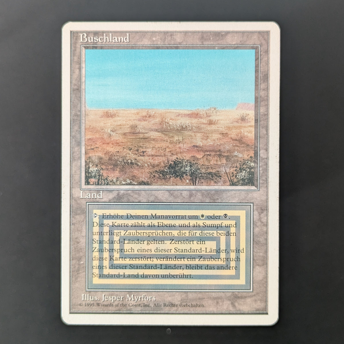 MTG Singles - Scrubland - Foreign White Bordered - German - GD - 36514