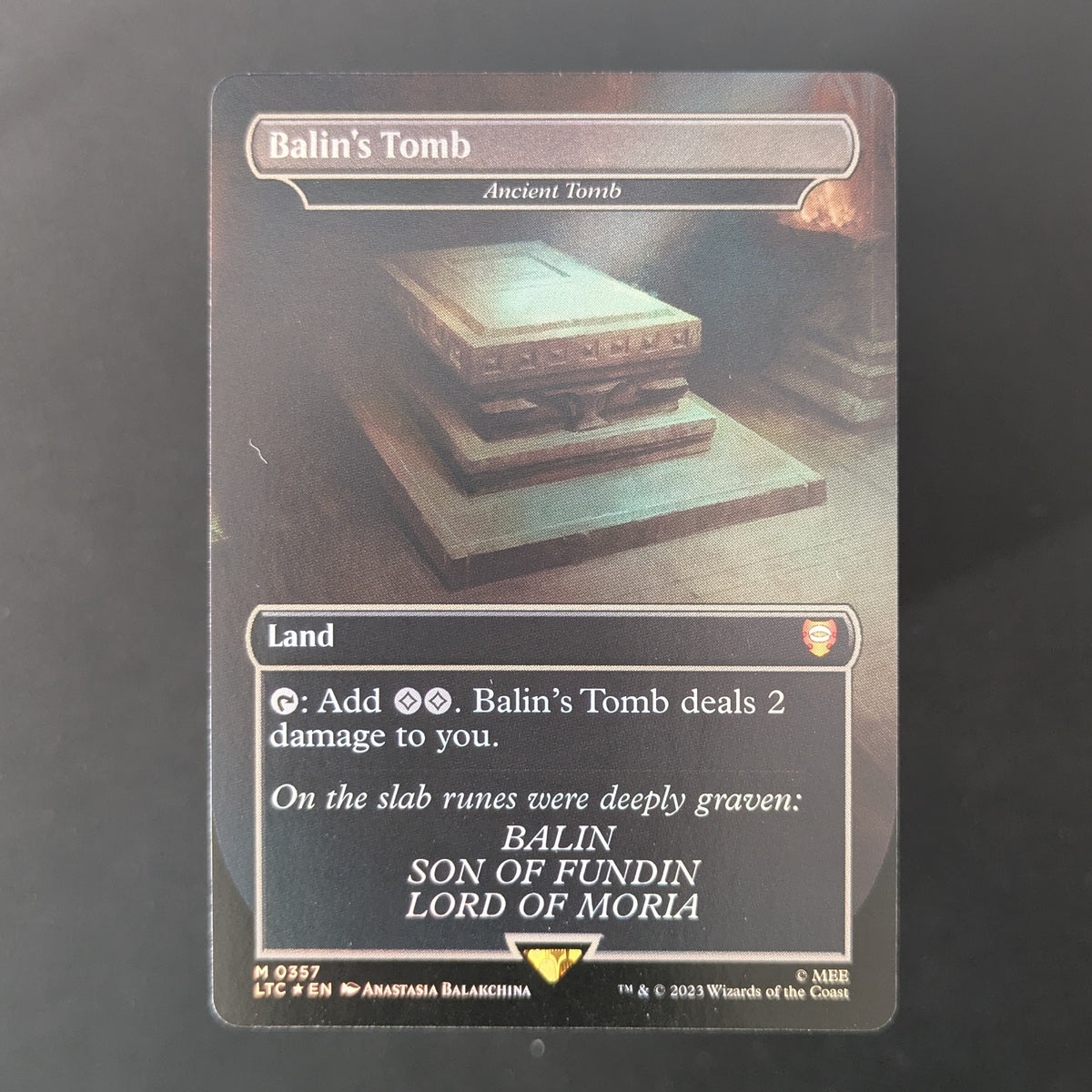 [FOIL] Balin's Tomb - Ancient Tomb - Commander: The Lord of the Rings: Tales of Middle-earth: Extras - English - NM