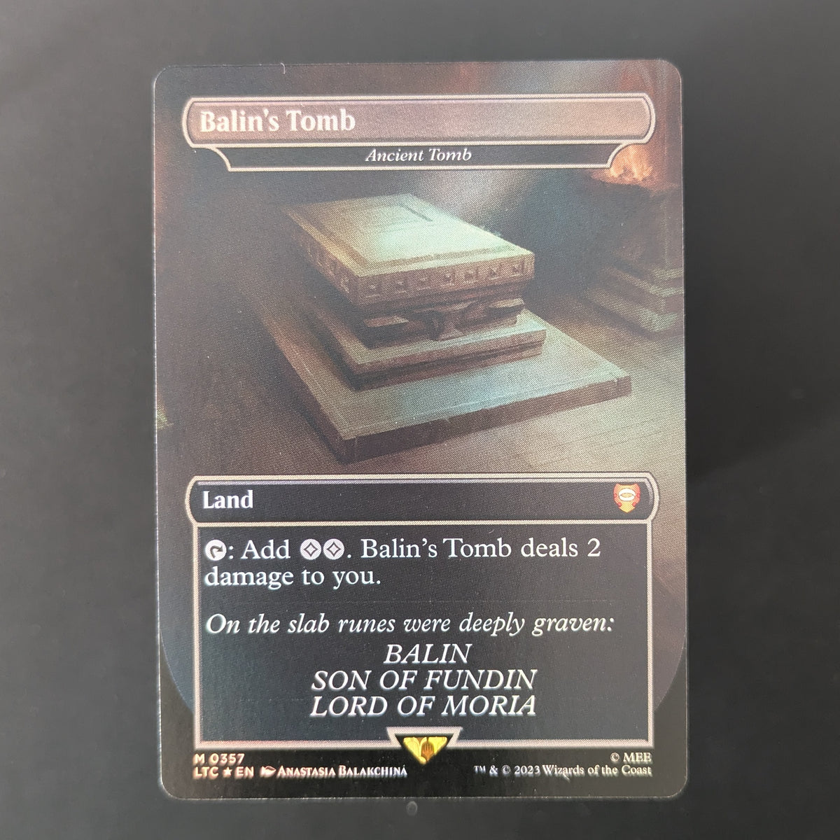 [FOIL] Balin's Tomb - Ancient Tomb - Commander: The Lord of the Rings: Tales of Middle-earth: Extras - English - NM