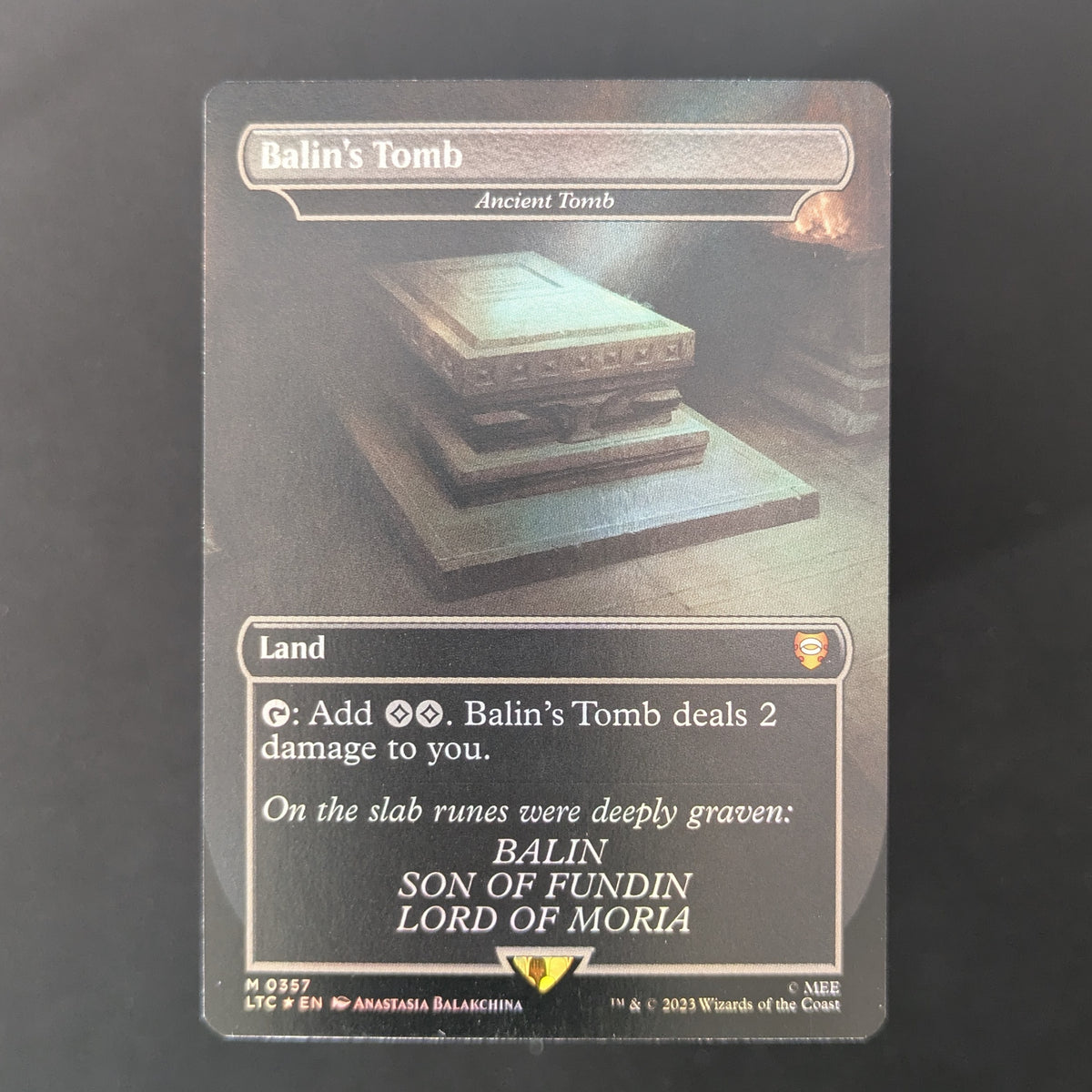 [FOIL] Balin's Tomb - Ancient Tomb - Commander: The Lord of the Rings: Tales of Middle-earth: Extras - English - NM