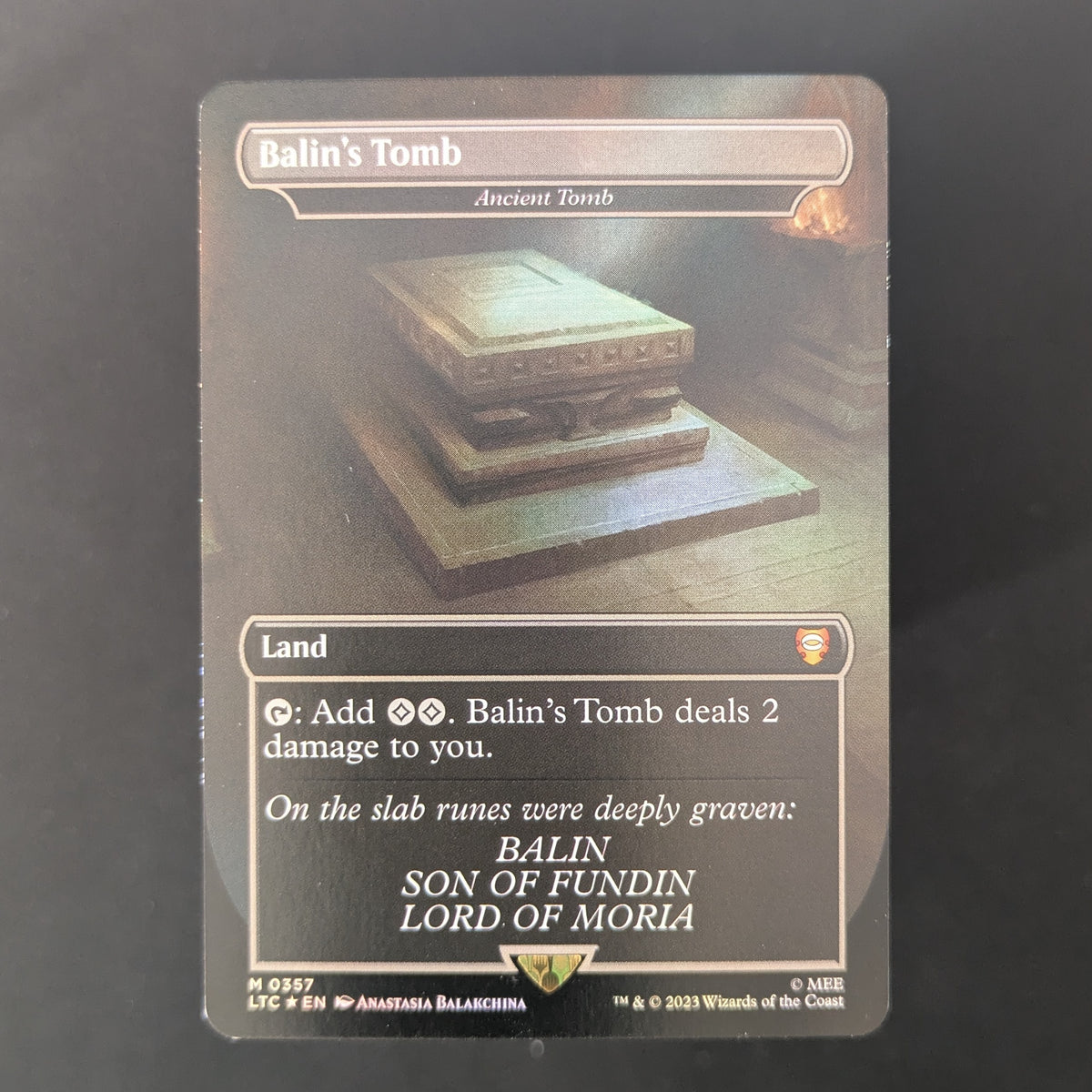 [FOIL] Balin's Tomb - Ancient Tomb - Commander: The Lord of the Rings: Tales of Middle-earth: Extras - English - EX