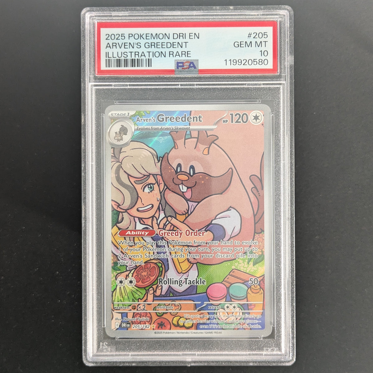 Arven's Greedent (DRI 205) - Destined Rivals - English - PSA 10