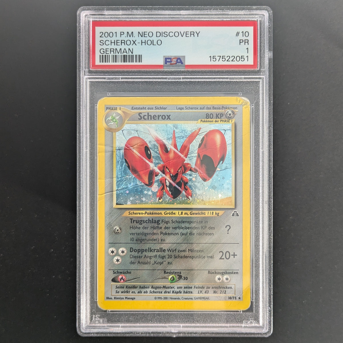 Scizor (NDI 10) - Neo Discovery - German - PSA 1