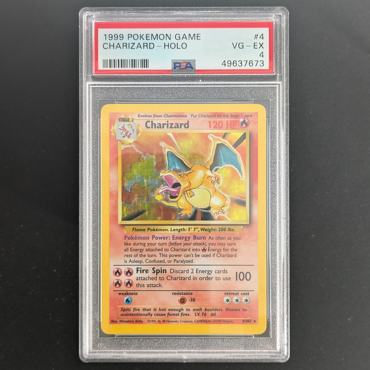 Charizard (BS 4) - Base Set - English - PSA 4