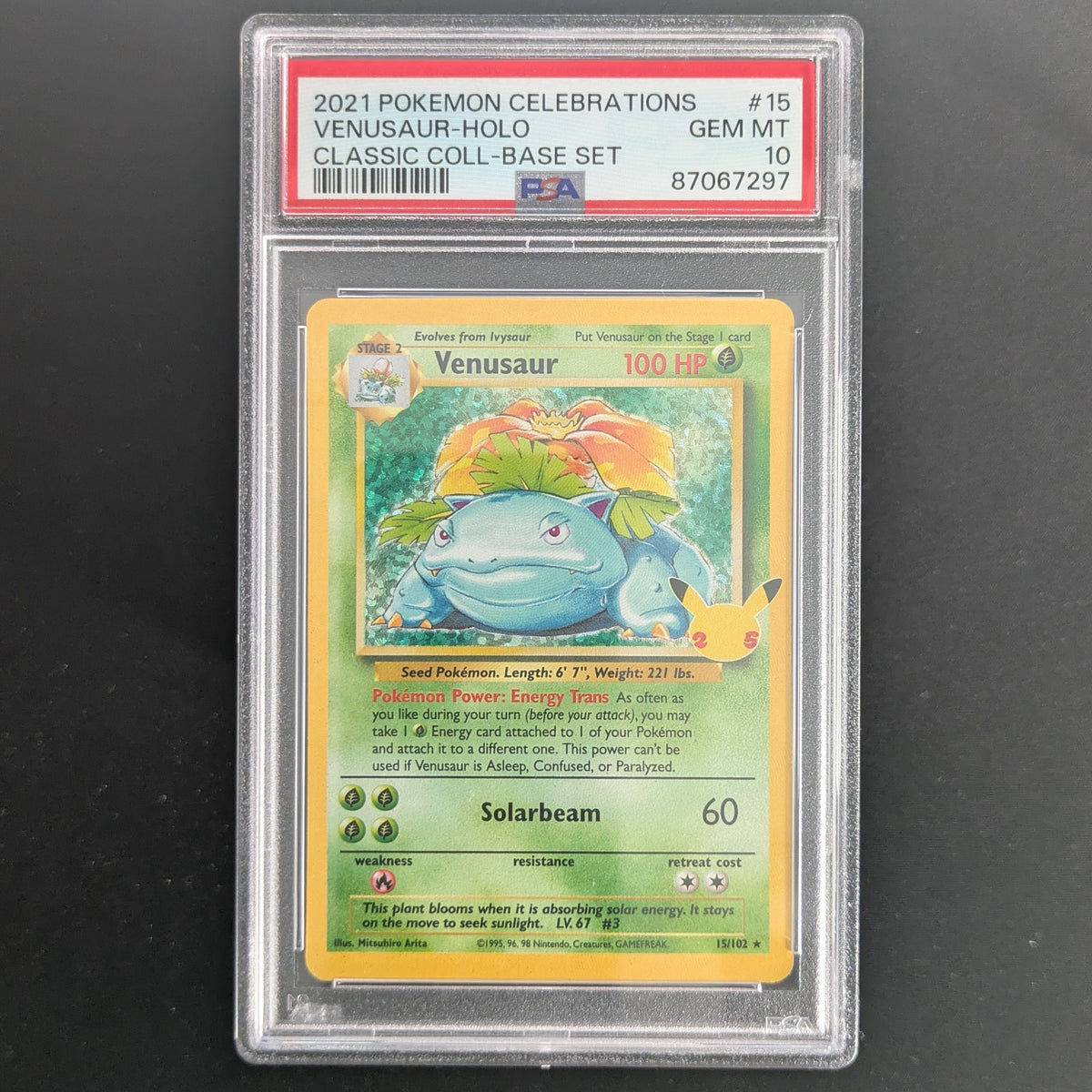 PTCG Singles - Venusaur (CEL BS 15) - Celebrations - English - PSA 10 - 