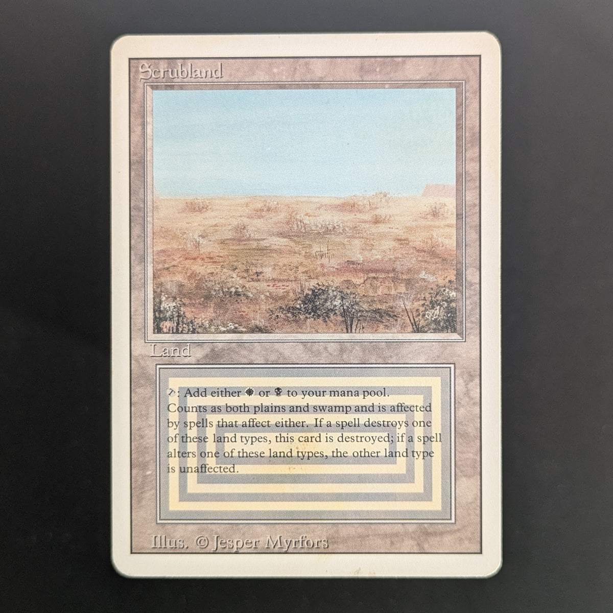 MTG Singles - Scrubland - Revised - LP - 36679