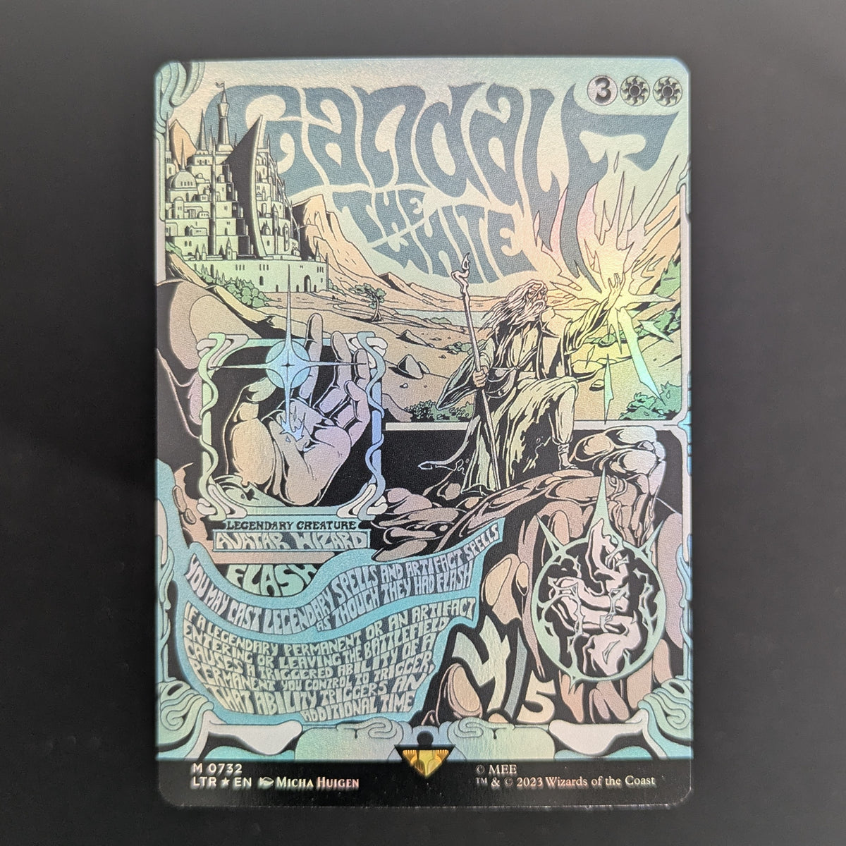 [FOIL] Gandalf the White (Borderless Poster) - The Lord of the Rings: Tales of Middle-earth Holiday Release - English - NM