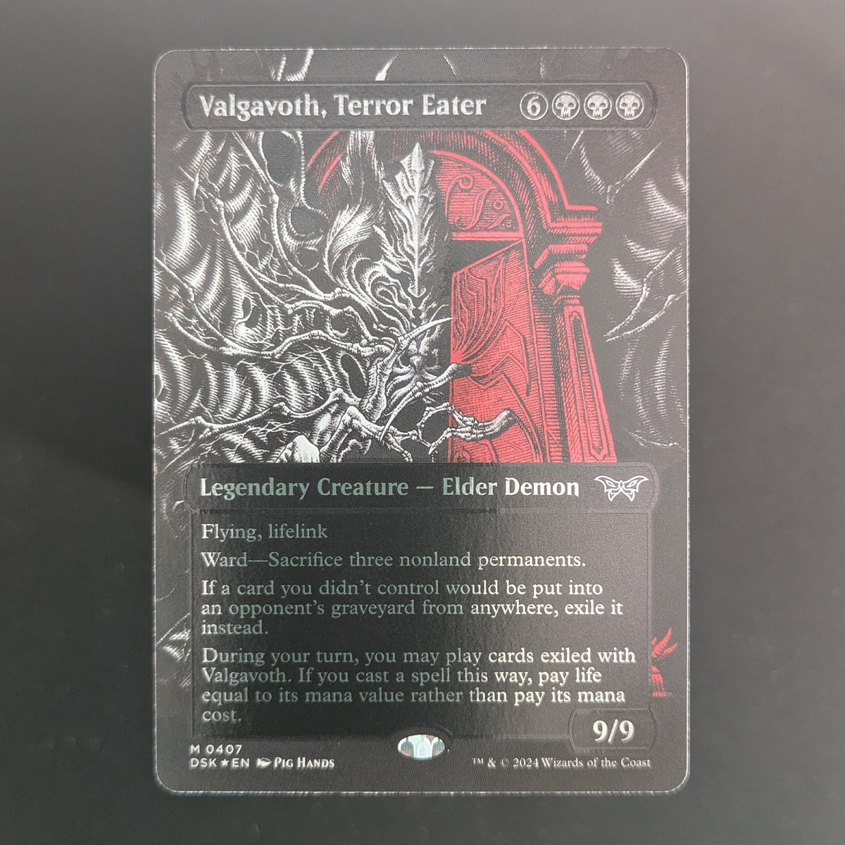 [FOIL] Valgavoth, Terror Eater (Showcase) (Textured Foil) - Duskmourn: House of Horror: Extras - English - NM