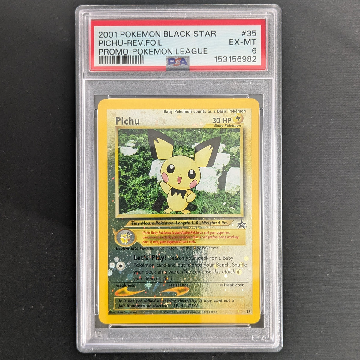 Pichu (WP 35) - Wizards Black Star Promos - English - PSA 6
