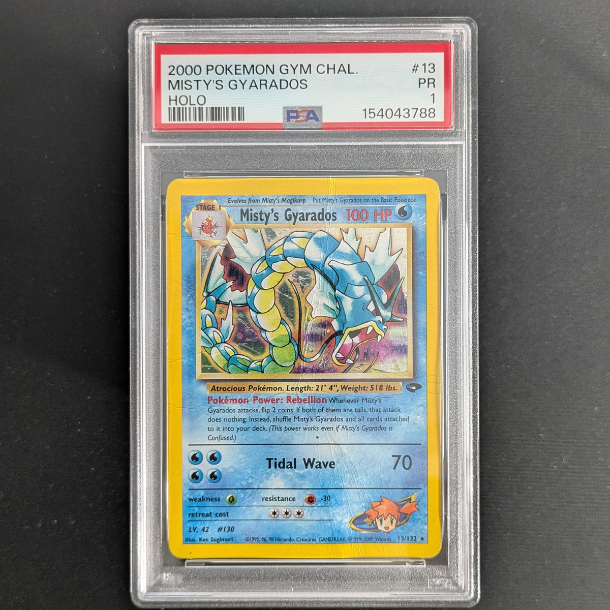 Misty's Gyarados (GC 13) - Gym Challenge  - English - PSA 1