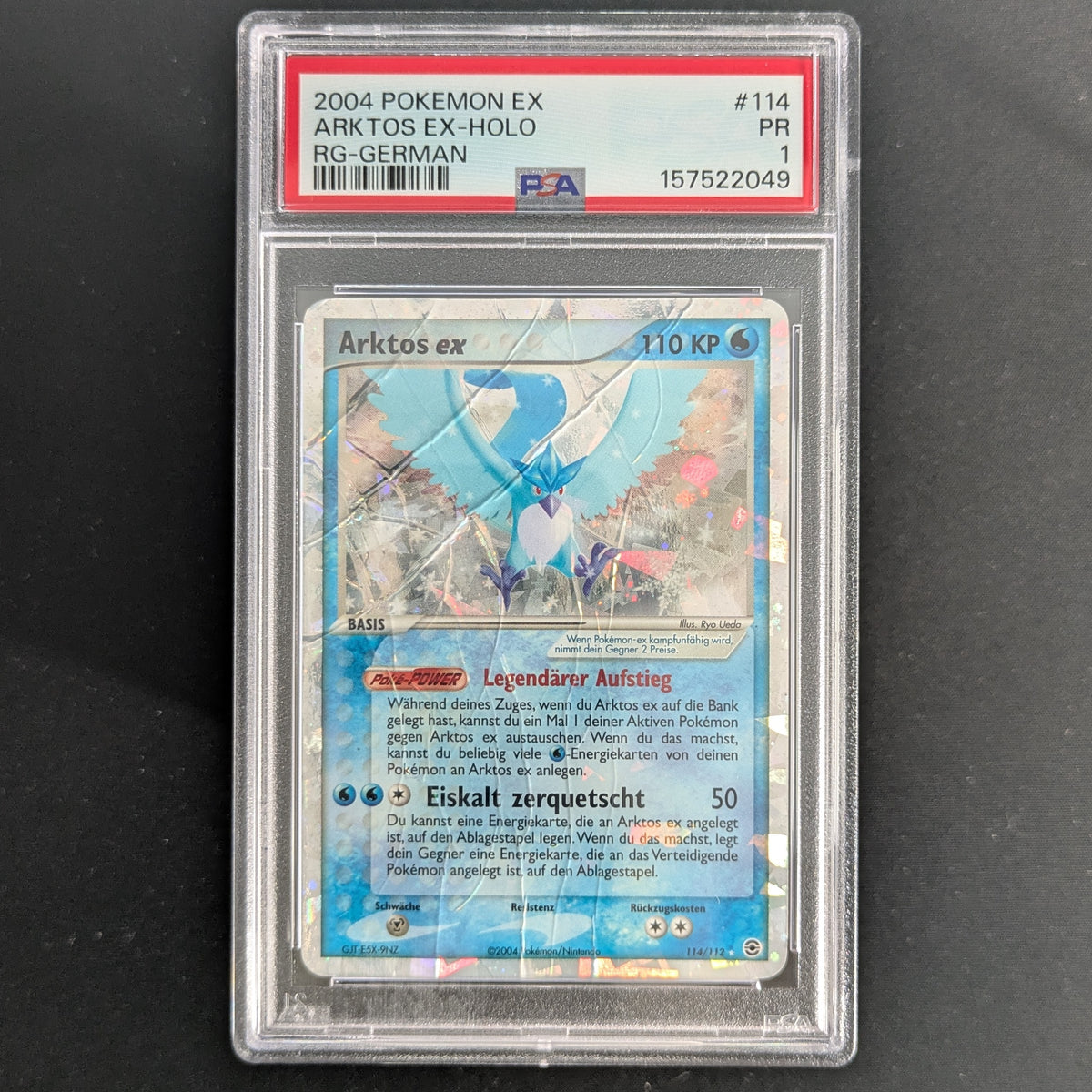 PTCG Singles - Articuno ex (FL 114) - EX FireRed & LeafGreen - German - PSA 1 - 