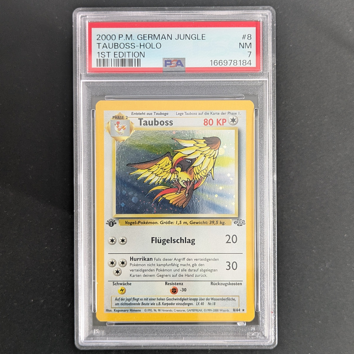 Pidgeot (JU 8) - Jungle - German - PSA 7 - 1ST EDITION