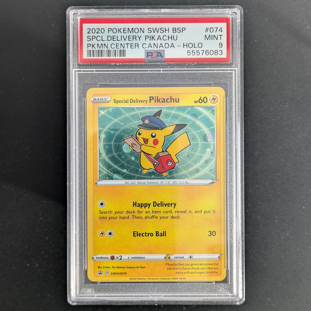 Special Delivery Pikachu (SWSH 74) - SWSH Black Star Promos - English - PSA 9