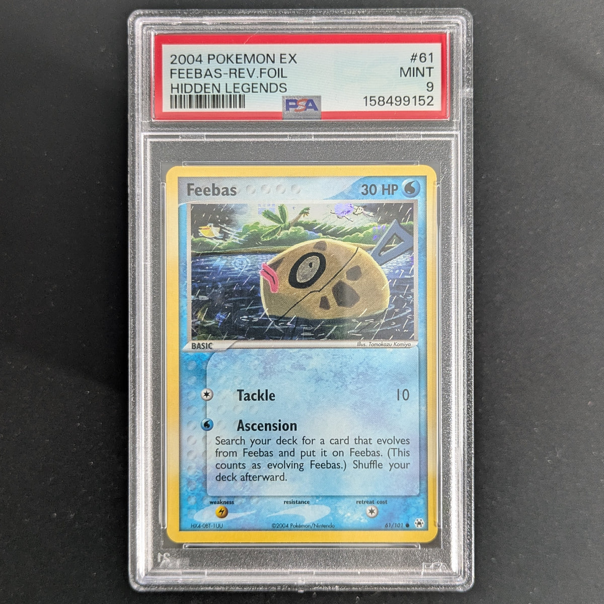 Feebas (HL 61) - EX Hidden Legends - English - PSA 9 - REVERSE HOLO