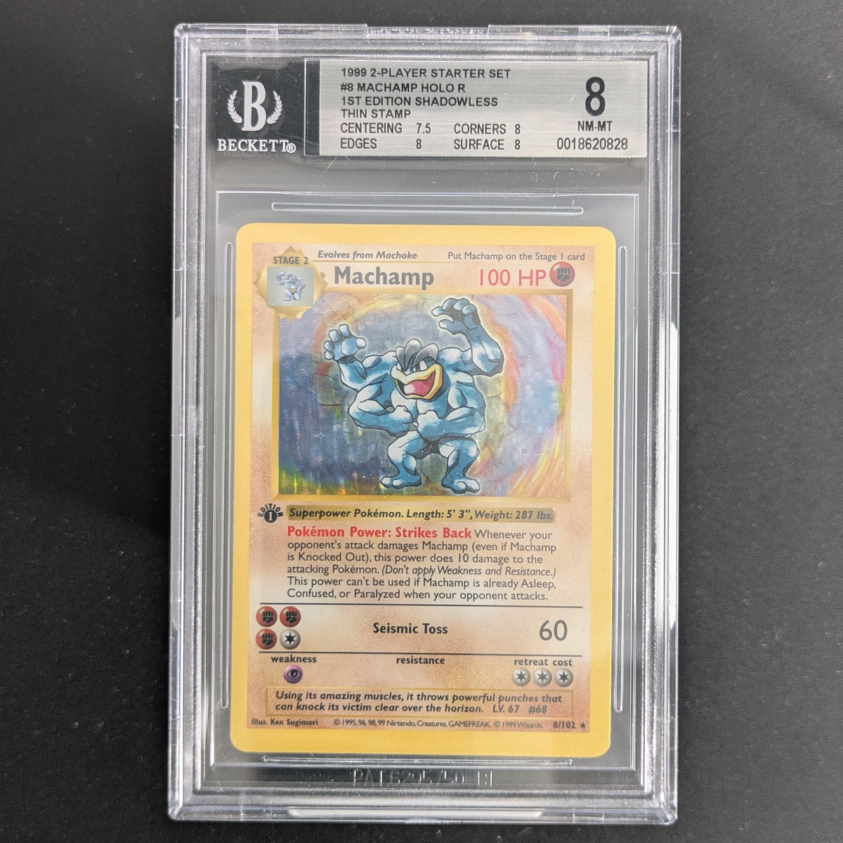 Machamp (BS 8) - Base Set - English - BGS 8 - 1ST EDITION, SHADOWLESS