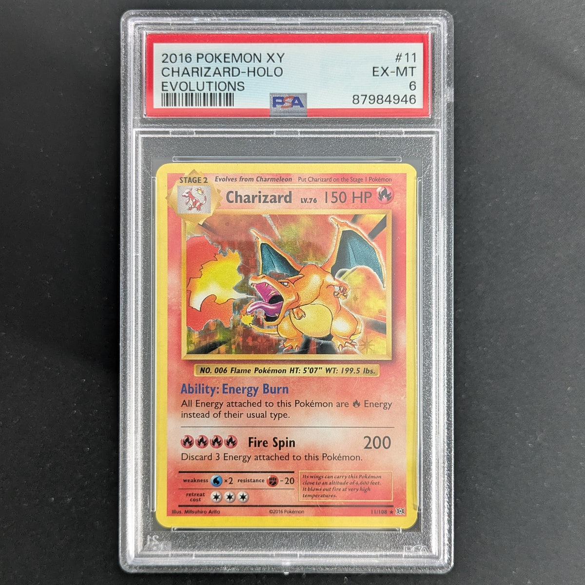 Charizard (EVO 11) - Evolutions - English - PSA 6