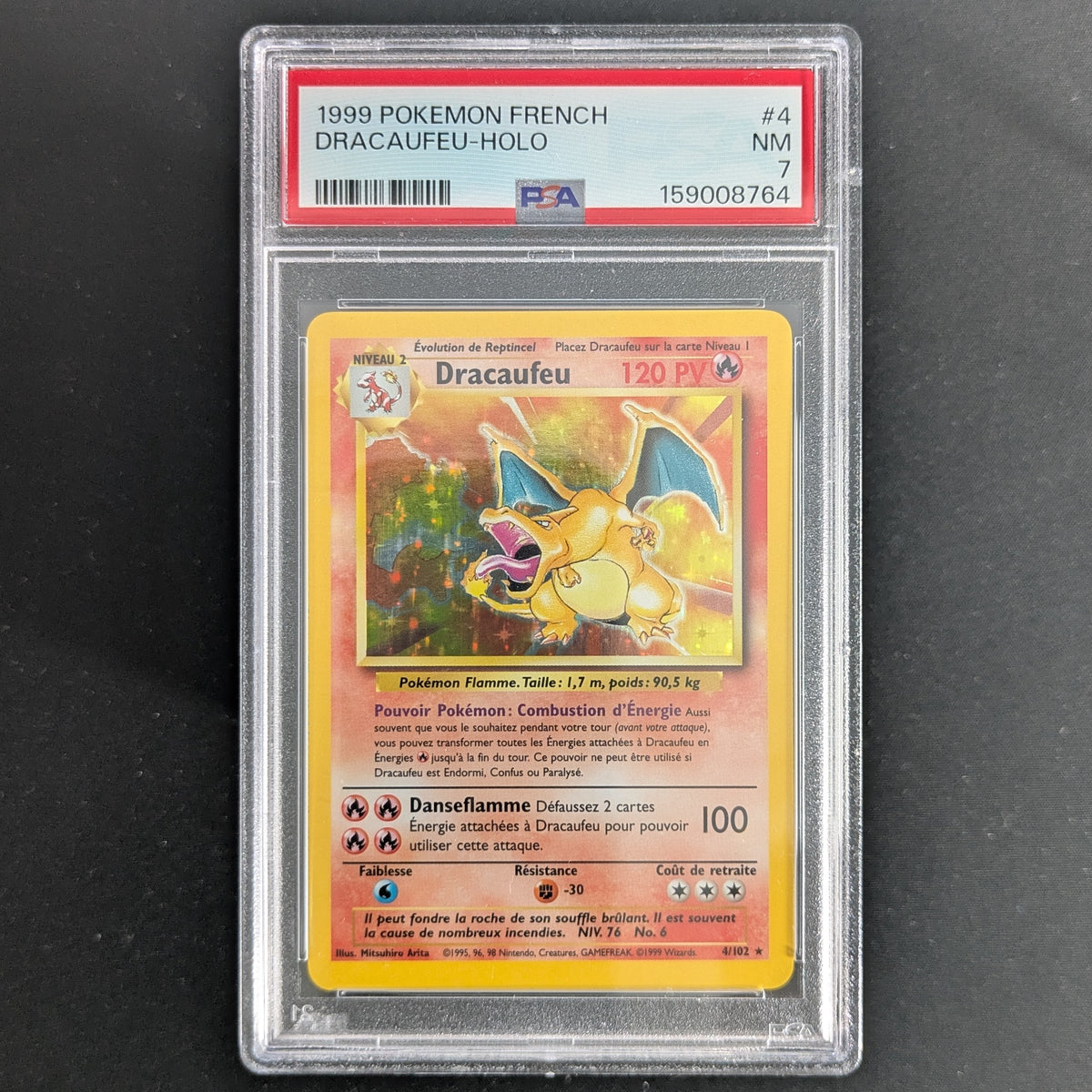 Charizard (BS 4) - Base Set - French - PSA 7
