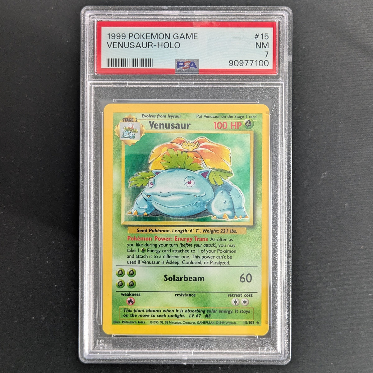 Venusaur (BS 15) - Base Set - English - PSA 7