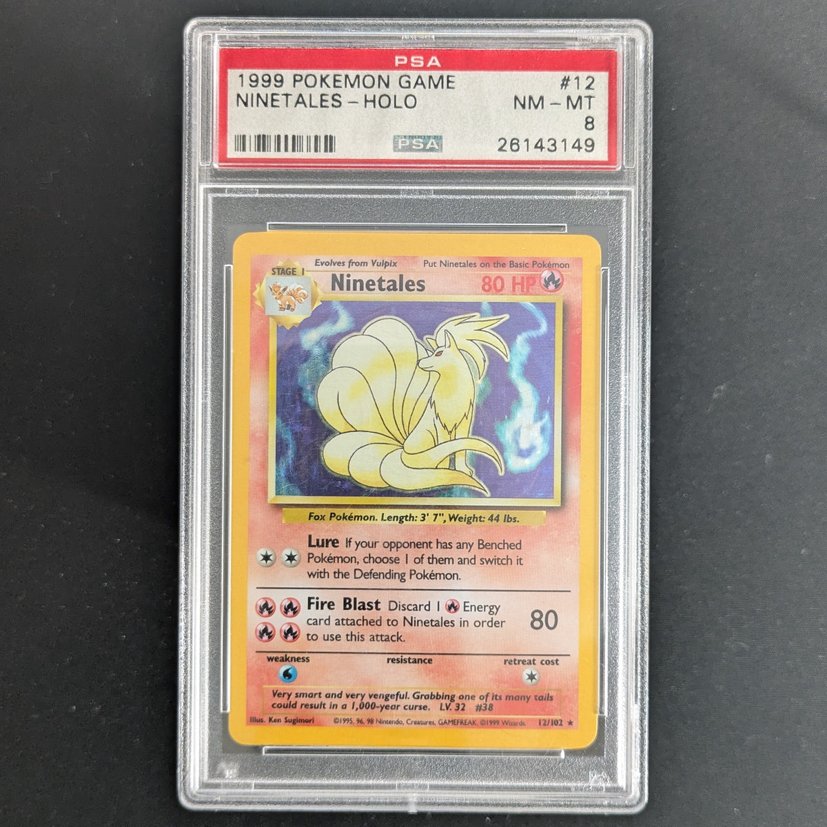 Ninetales (BS 12) - Base Set - English - PSA 8